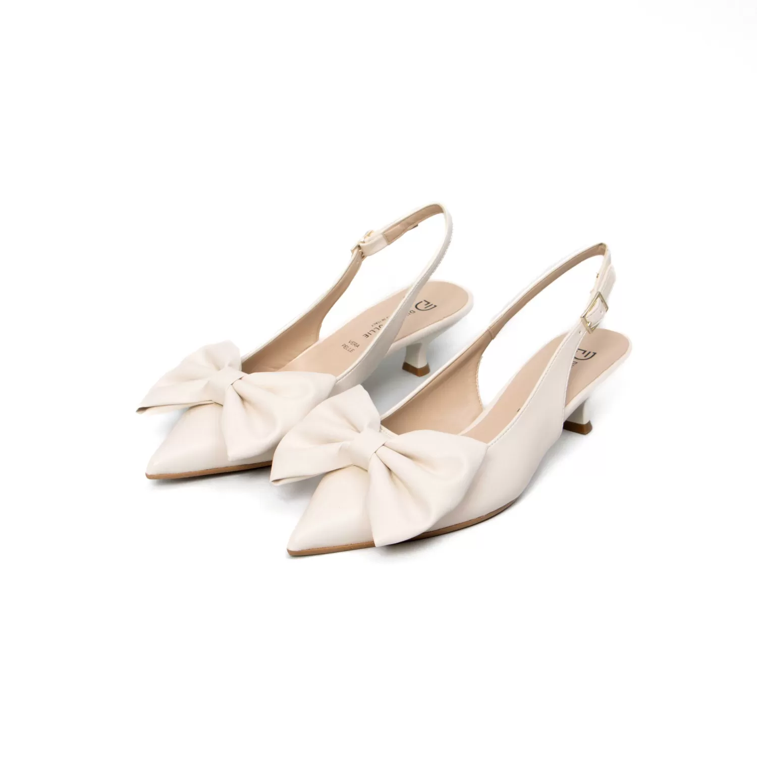 Best White Mood Divine Follie-Slingback Con Fiocco - Burro