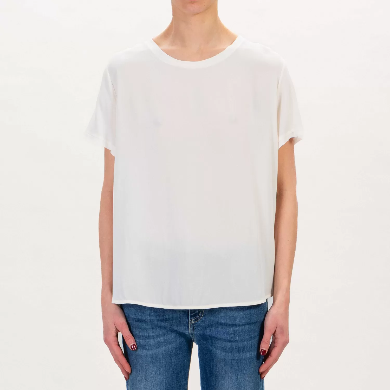 Store White Mood Dixie-Blusa Mezza Manica - Burro