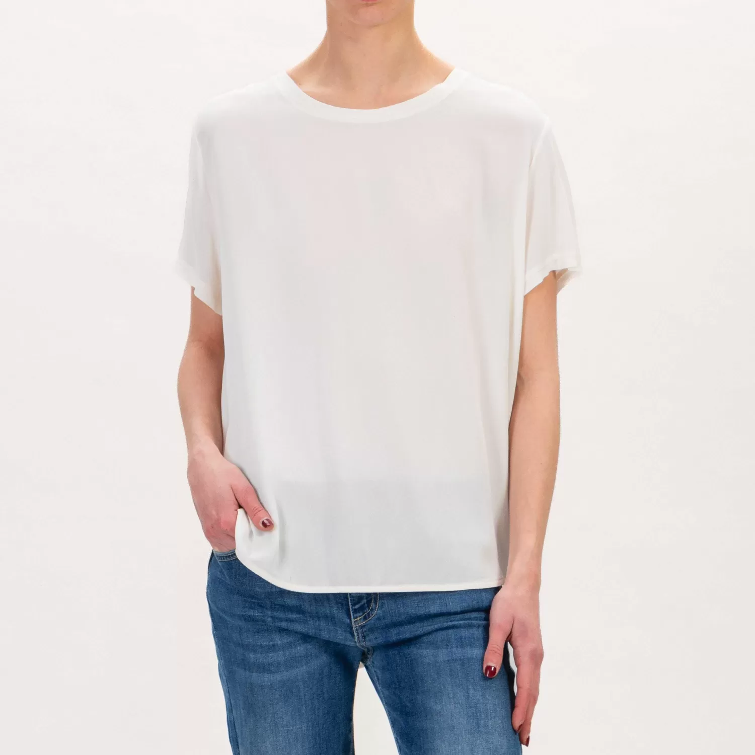 Store White Mood Dixie-Blusa Mezza Manica - Burro