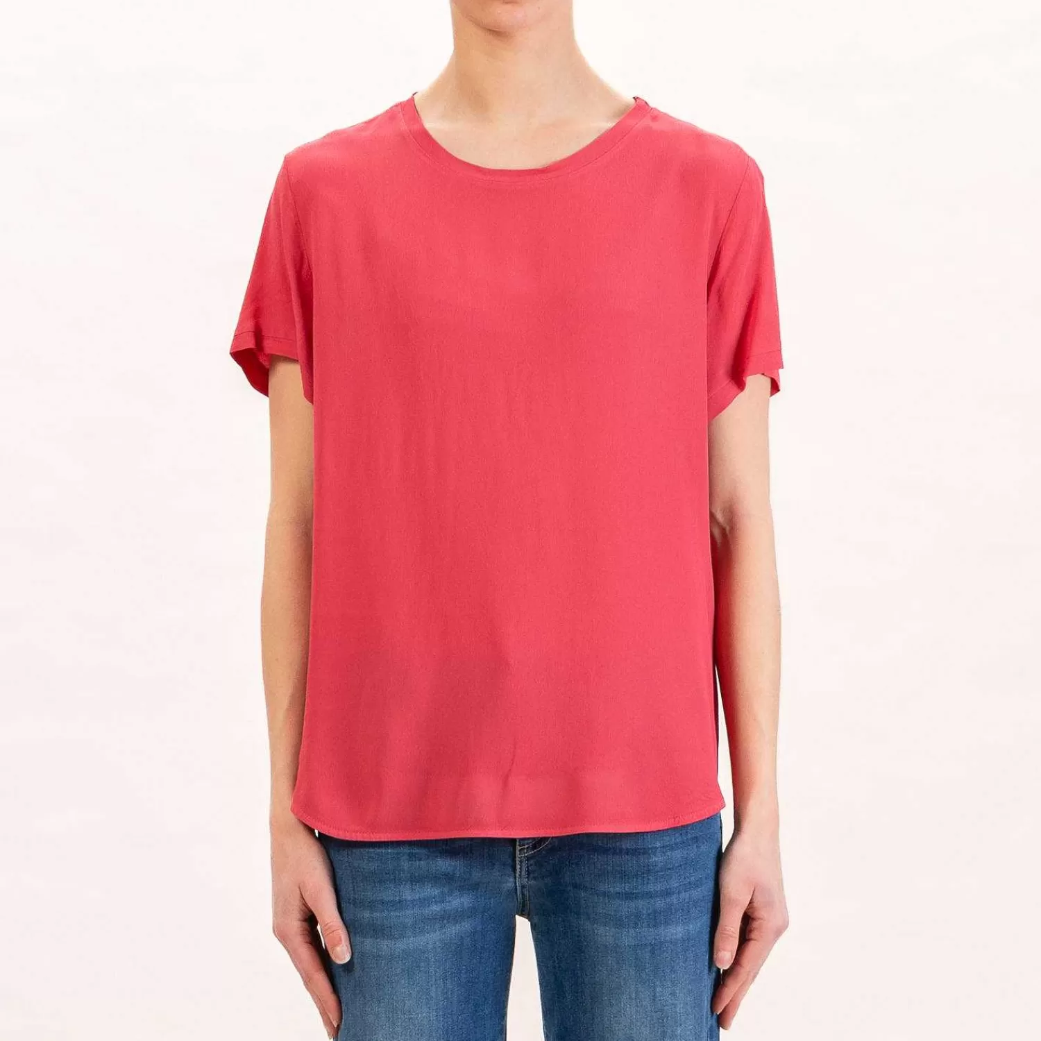 New White Mood Dixie-Blusa Mezza Manica - Magenta