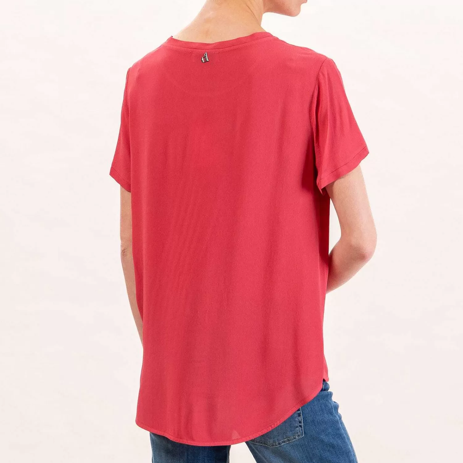 New White Mood Dixie-Blusa Mezza Manica - Magenta