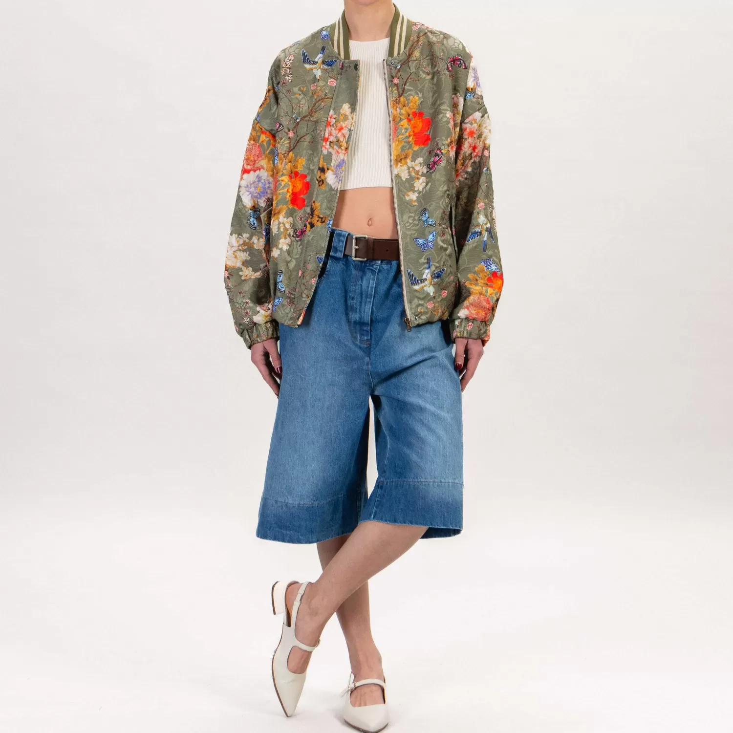 Discount White Mood Dixie-Bomber Fantasia - Militare