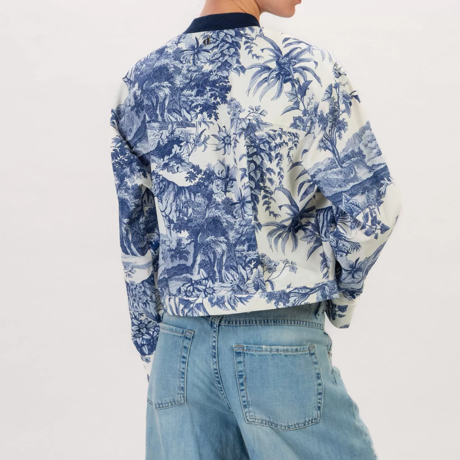 Store White Mood Dixie-Bomber Fantasia Jungle - Blu/Burro