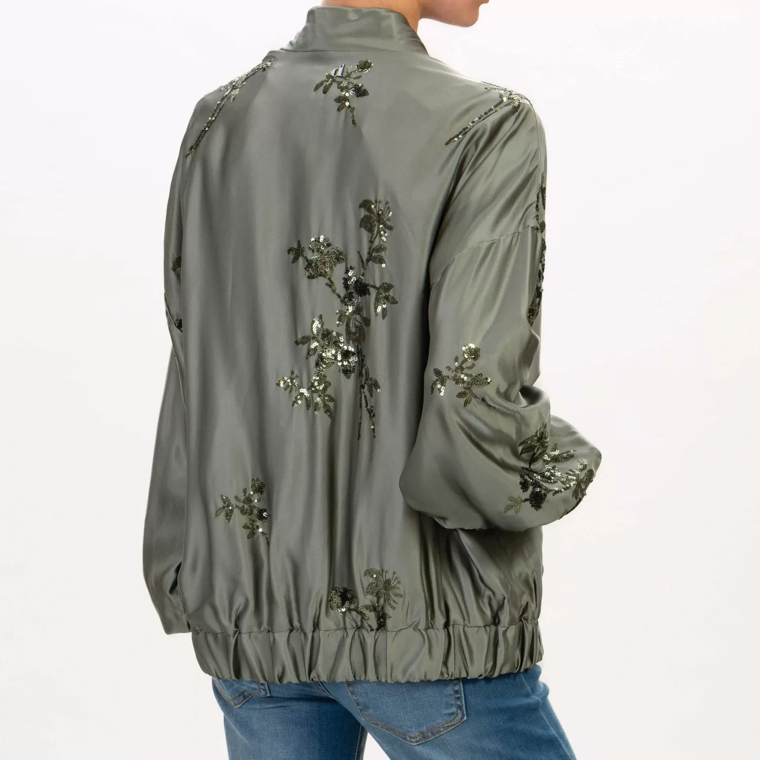 Best Sale White Mood Dixie-Bomber Ricami Paillettes - Militare