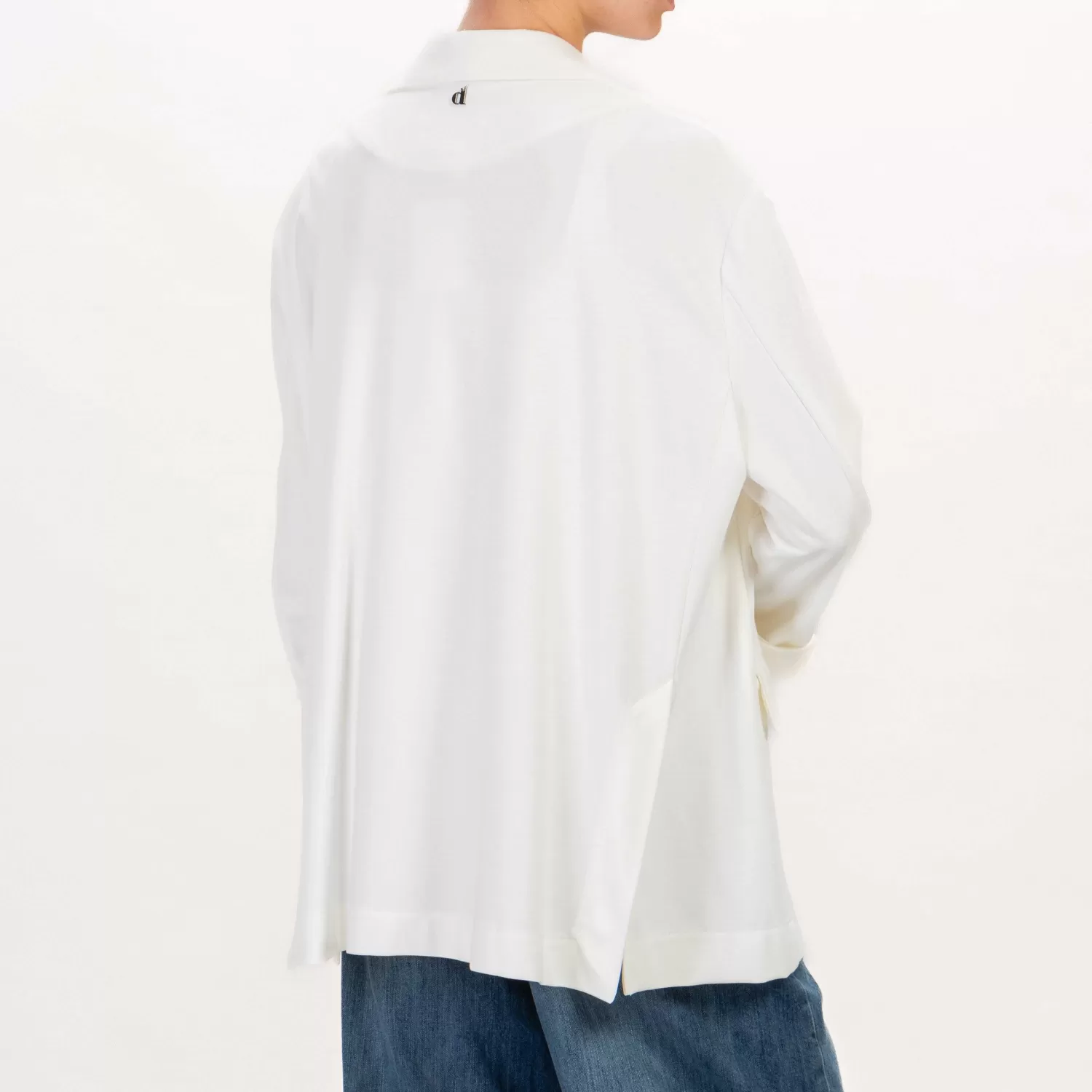 Discount White Mood Dixie-Giacca Oversize Punto Milano - Latte