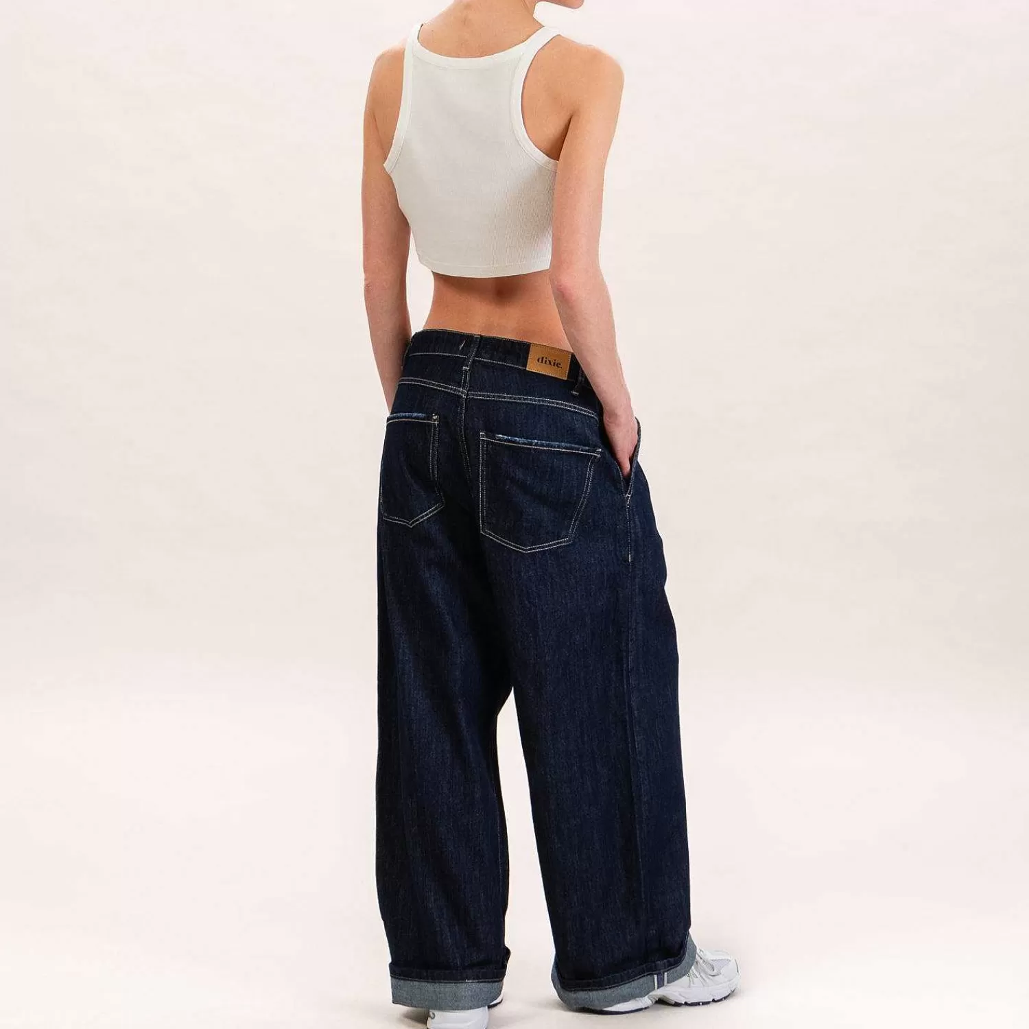 Discount White Mood Dixie-Jeans Gamba Ampia - Denim Scuro