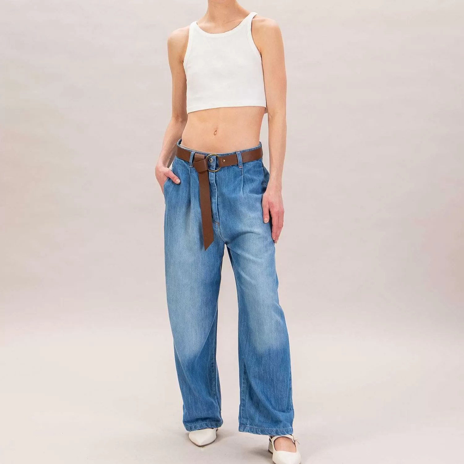 New White Mood Dixie-Jeans Wide Leg - Denim