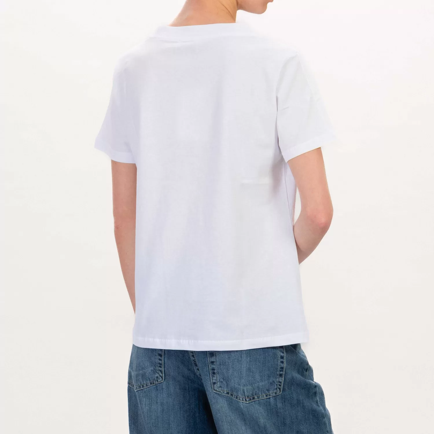 Online White Mood Dixie-T-Shirt "Resto Umile..." - Bianco