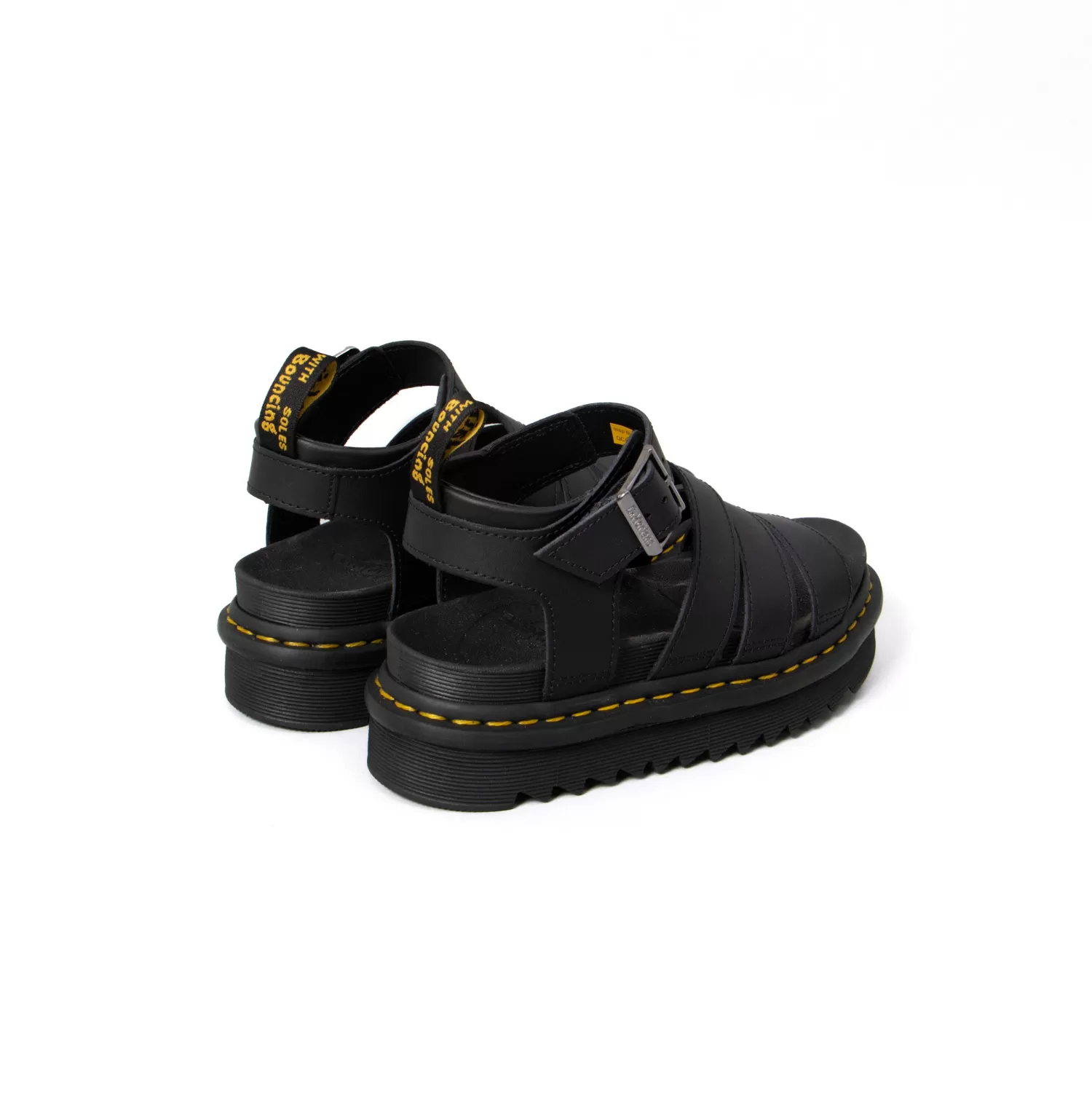 New White Mood Dr. Martens-Sandali Blaire Hydro In Pelle - Nero