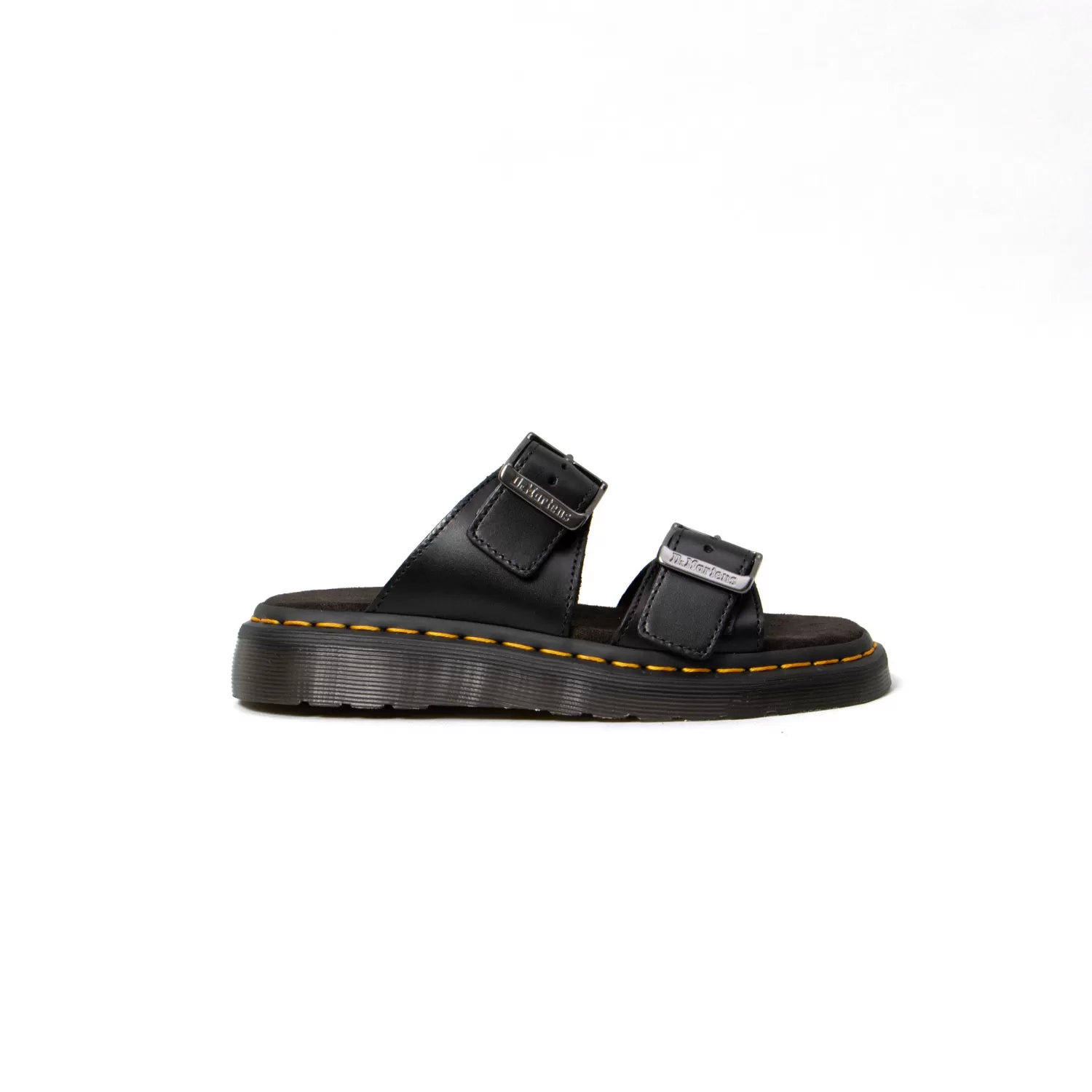 Cheap White Mood Dr. Martens-Sandali Josef In Pelle Con Fibbia - Nero