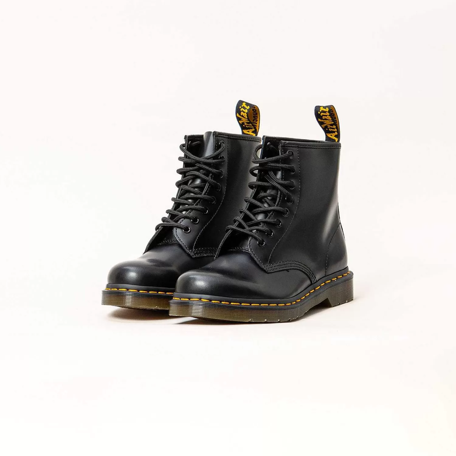 Discount White Mood Dr. Martens-Stivali Stringati 1460 In Pelle Smooth - Black