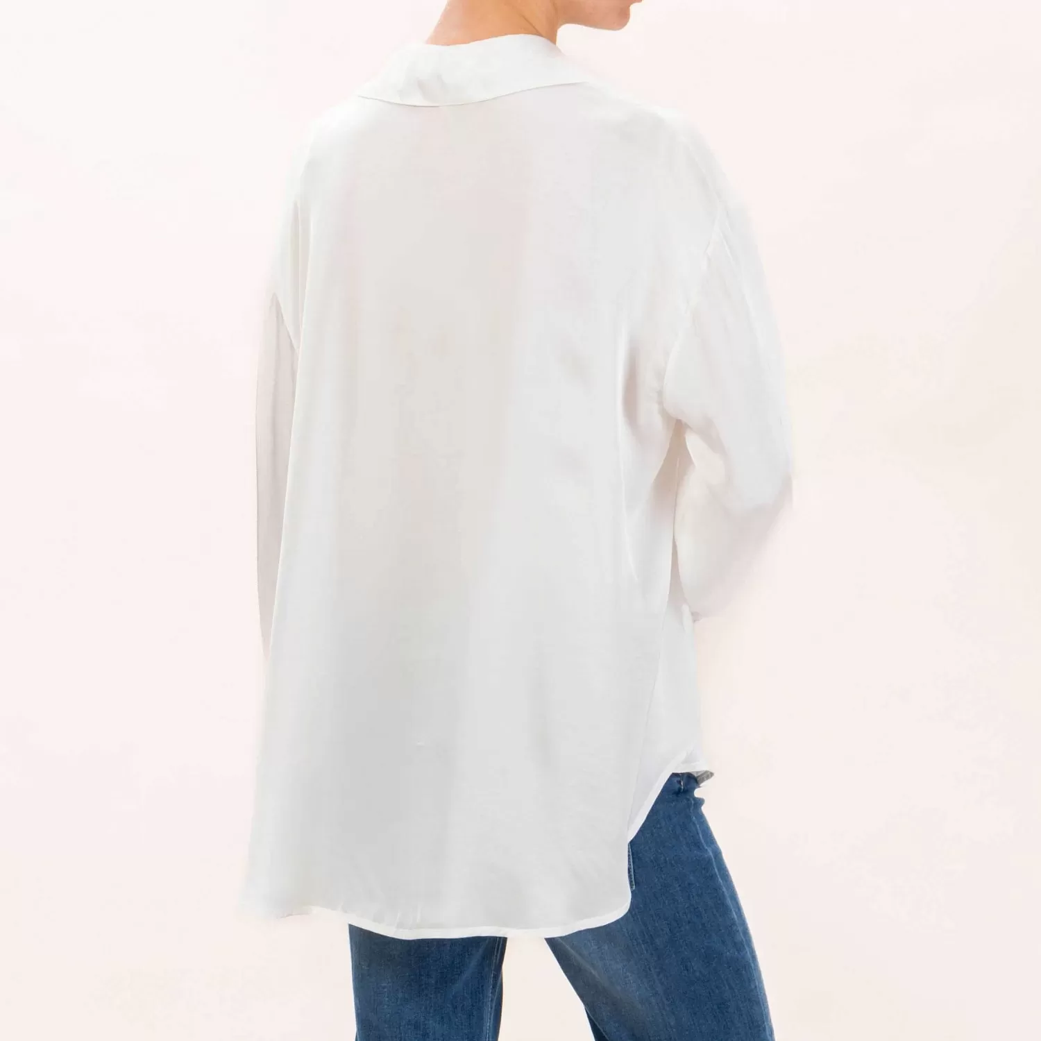 Flash Sale White Mood Haveone-Camicia Satin Con Tasca - Latte