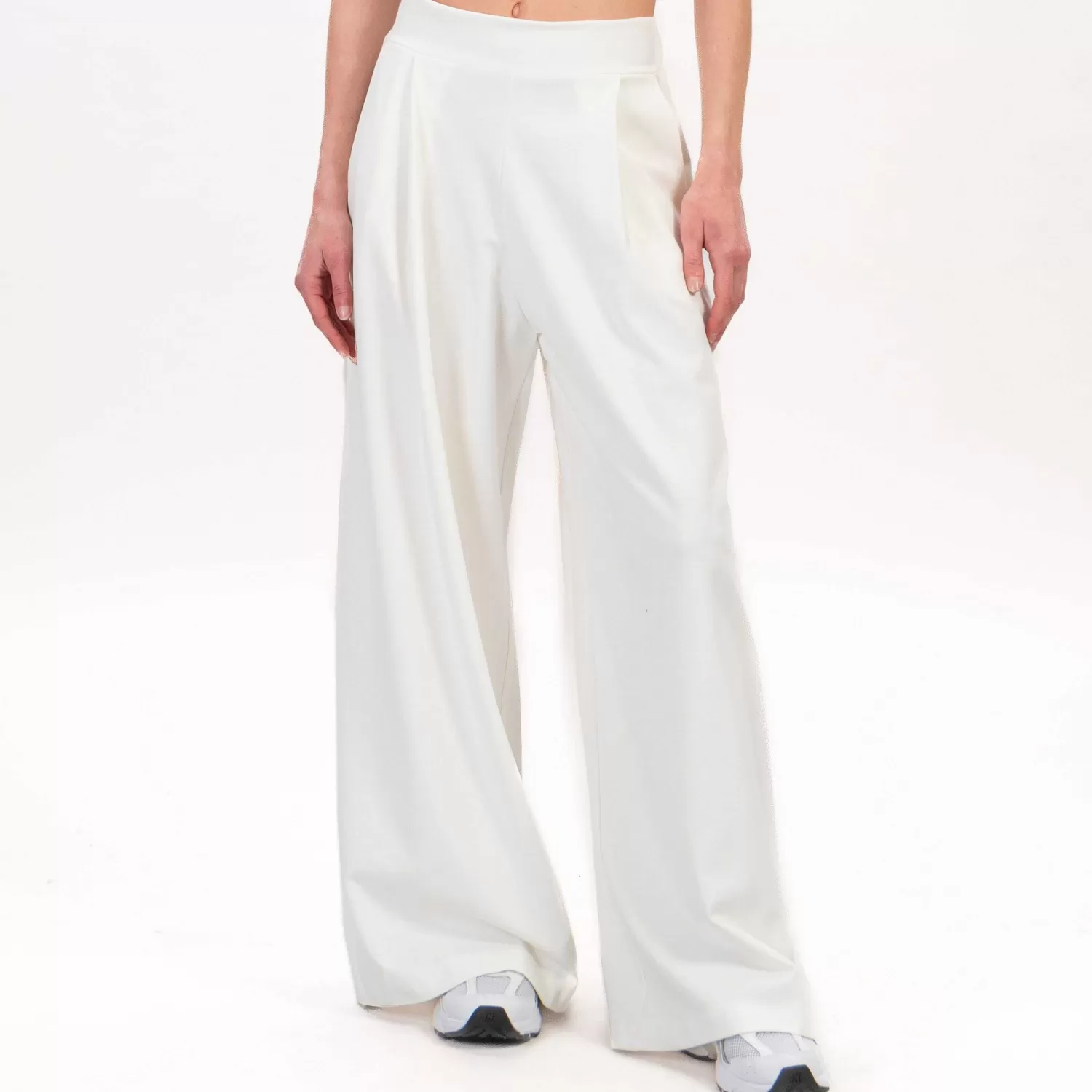 Best Sale White Mood Haveone-Pantalone Palazzo Punto Milano - Latte