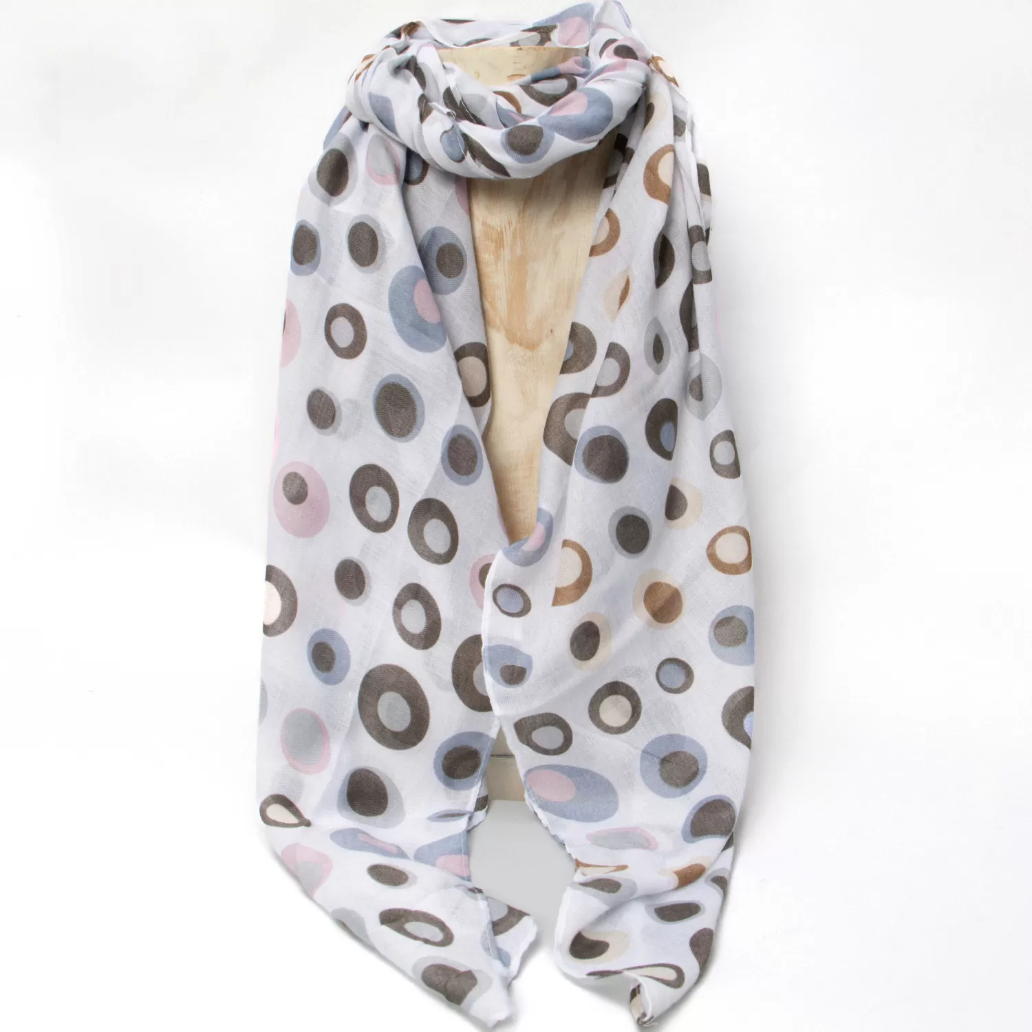 Hot White Mood Imperial-Pashmina Fantasia Pavone - Latte/Grigio