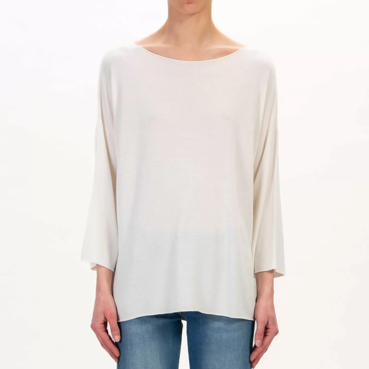 Cheap White Mood Kontatto-Maglia Over Girocollo - Off White