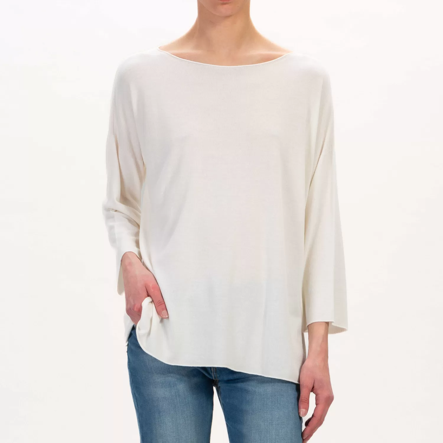 Cheap White Mood Kontatto-Maglia Over Girocollo - Off White