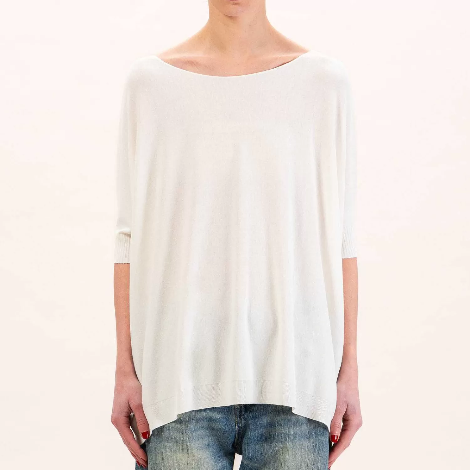 Best Sale White Mood Kontatto-Maglia Oversize - Latte