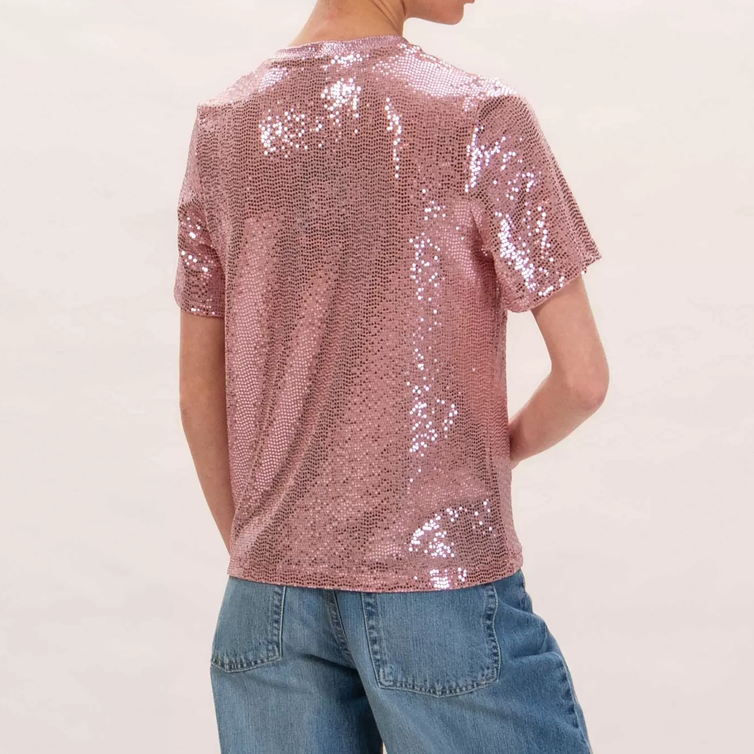 Cheap White Mood Le Streghe-T-Shirt Con Paillettes - Rosa