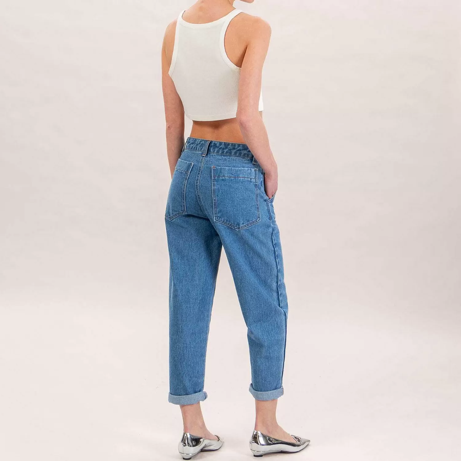 Flash Sale White Mood Motel-Jeans Bottoni Gioiello - Denim