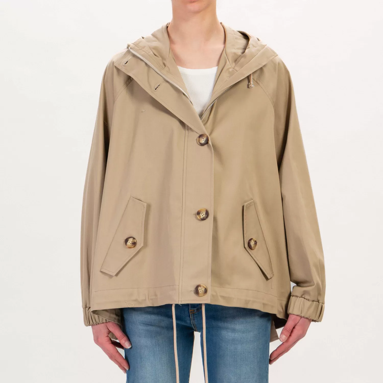 Discount White Mood Motel-Trench Con Cappuccio - Sand