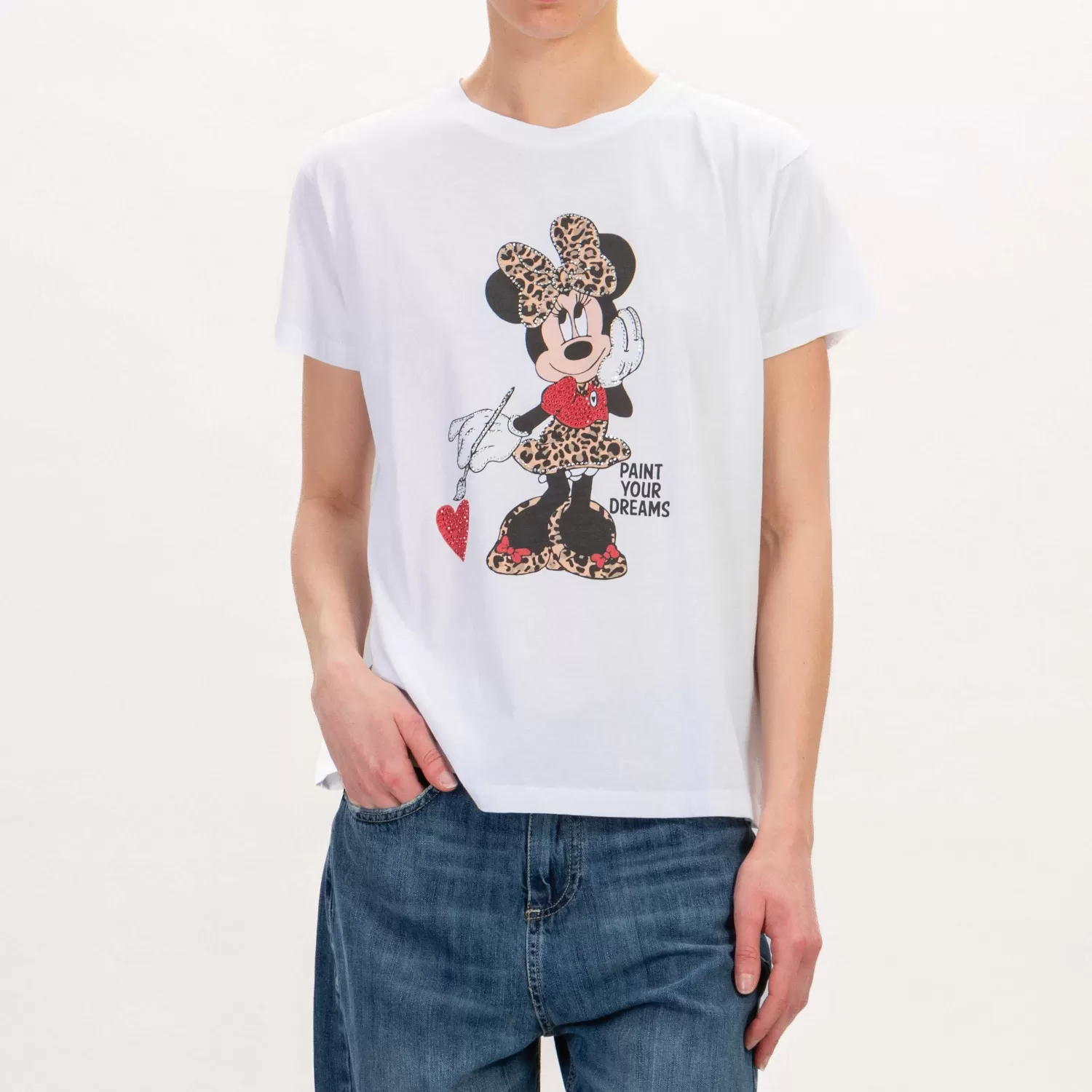 Cheap White Mood Motel-T-Shirt Minnie "Paint Your Dreams" - Bianco