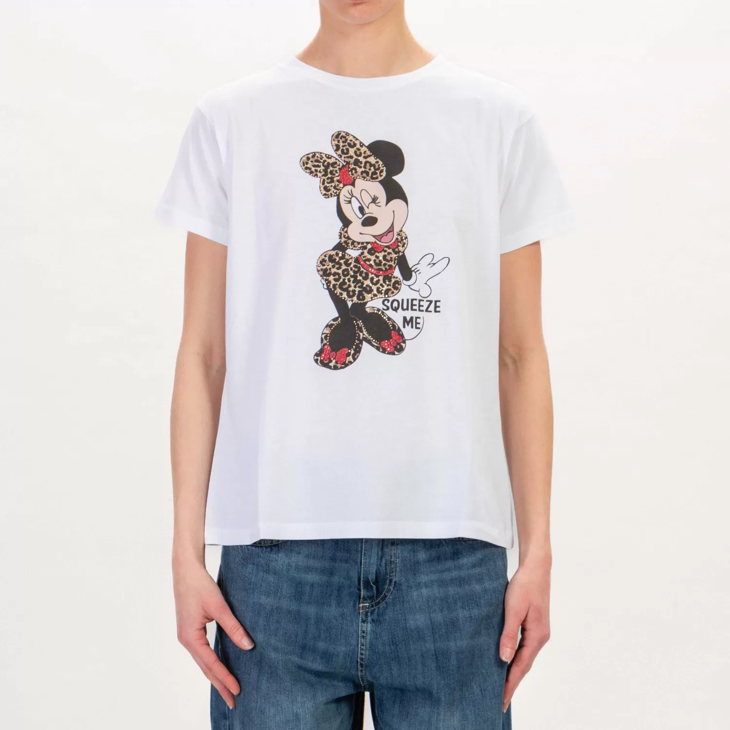 Cheap White Mood Motel-T-Shirt Minnie "Squeeze Me" - Bianco