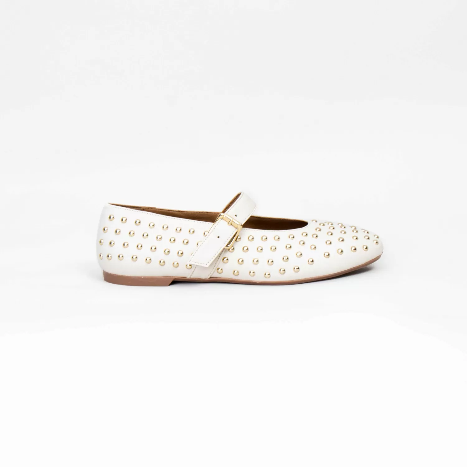 Online White Mood Ovye'-Ballerina Con Borchie - Offwhite