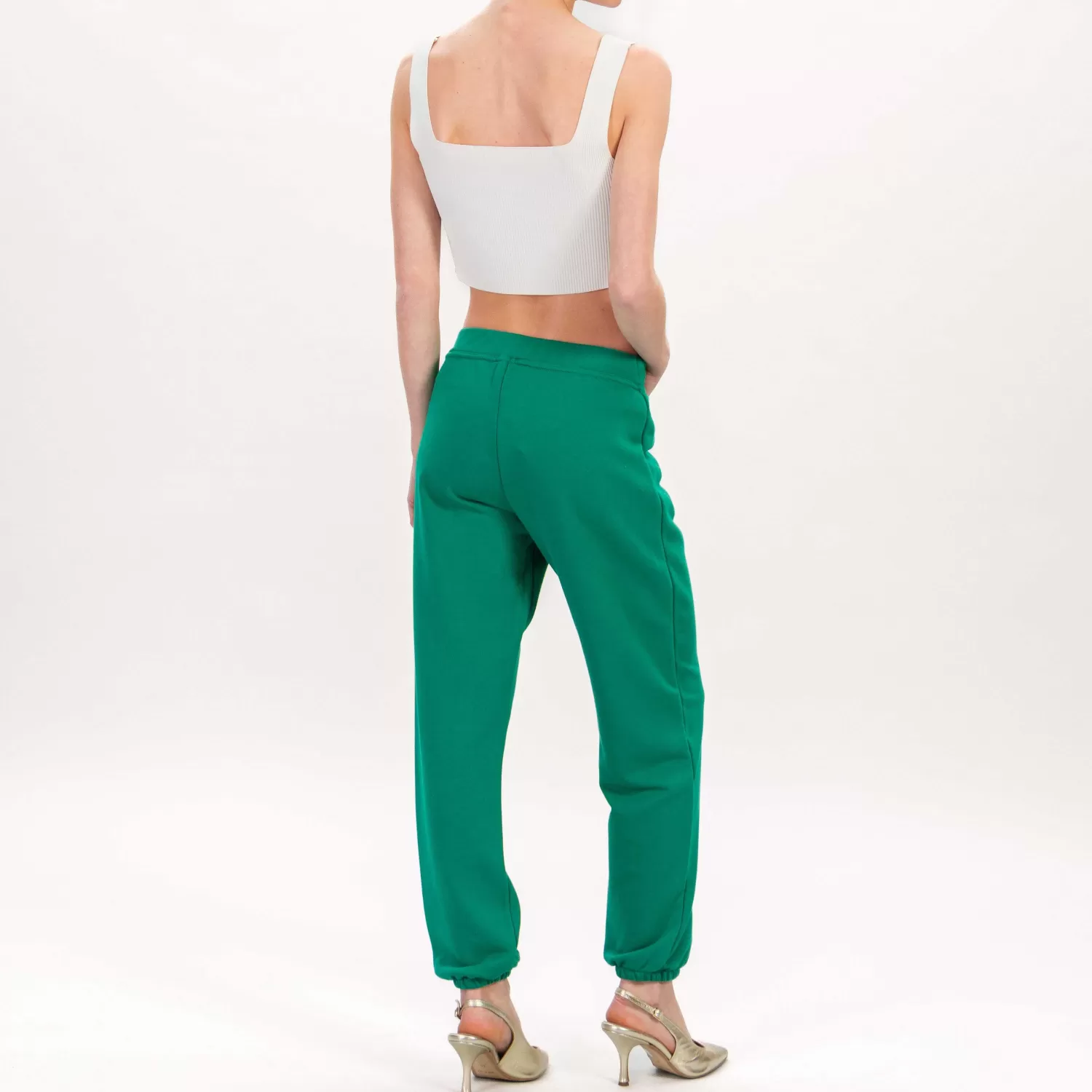 Flash Sale White Mood Souvenir-Pantalone In Felpa Con Elastico - Verde