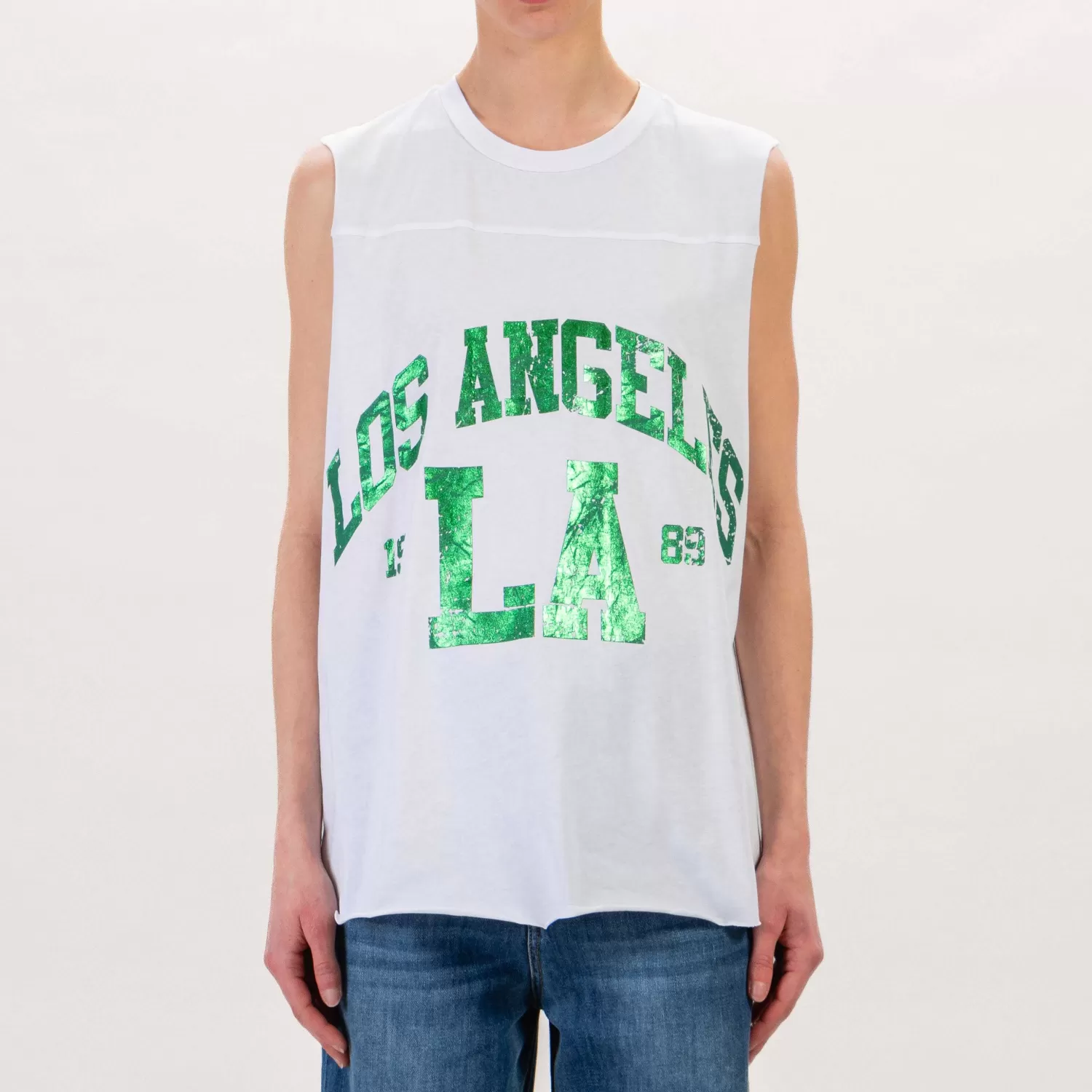 Outlet White Mood Souvenir-T-Shirt Basket Los Angeles - Bianco/Verde