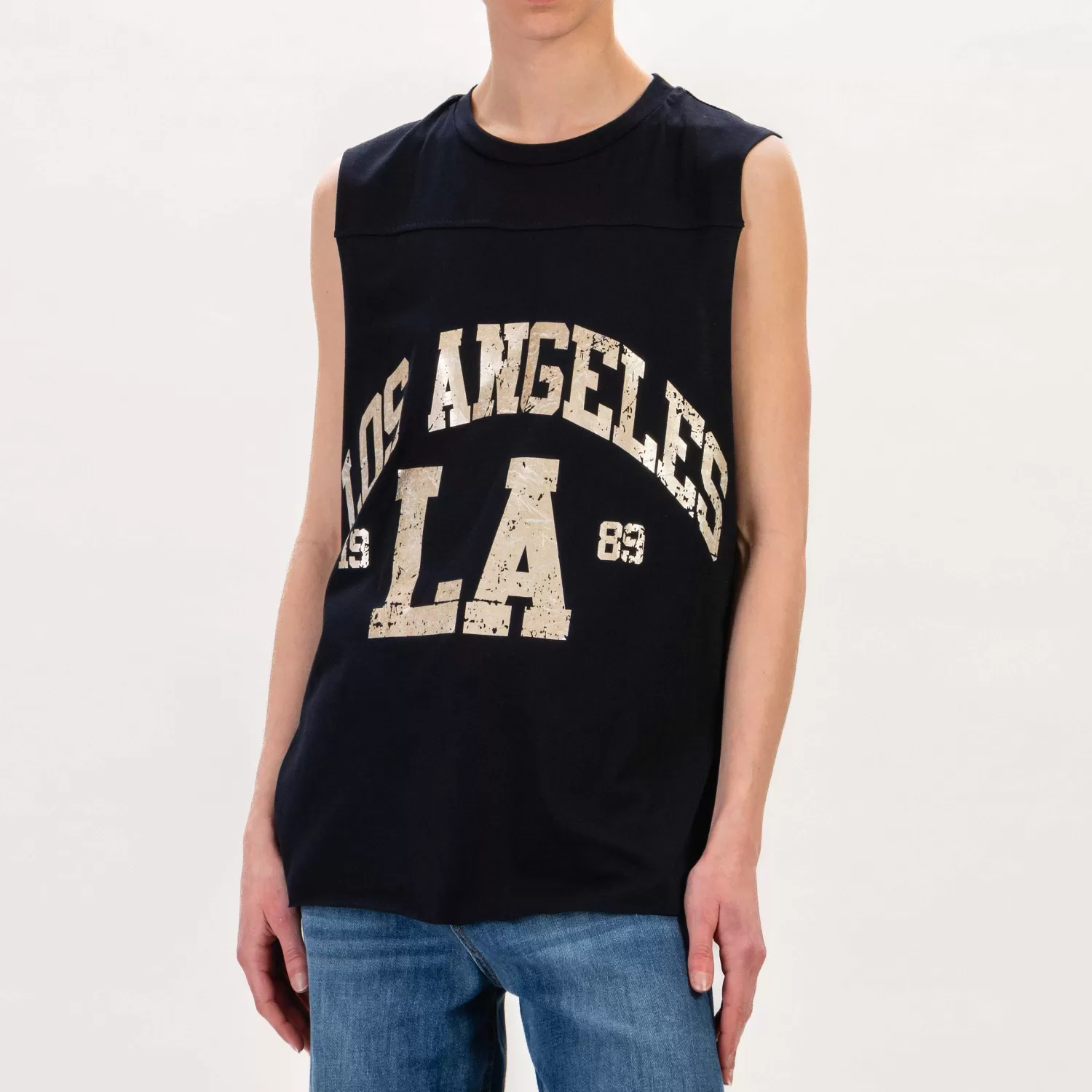 Outlet White Mood Souvenir-T-Shirt Basket Los Angeles - Blu/Platino