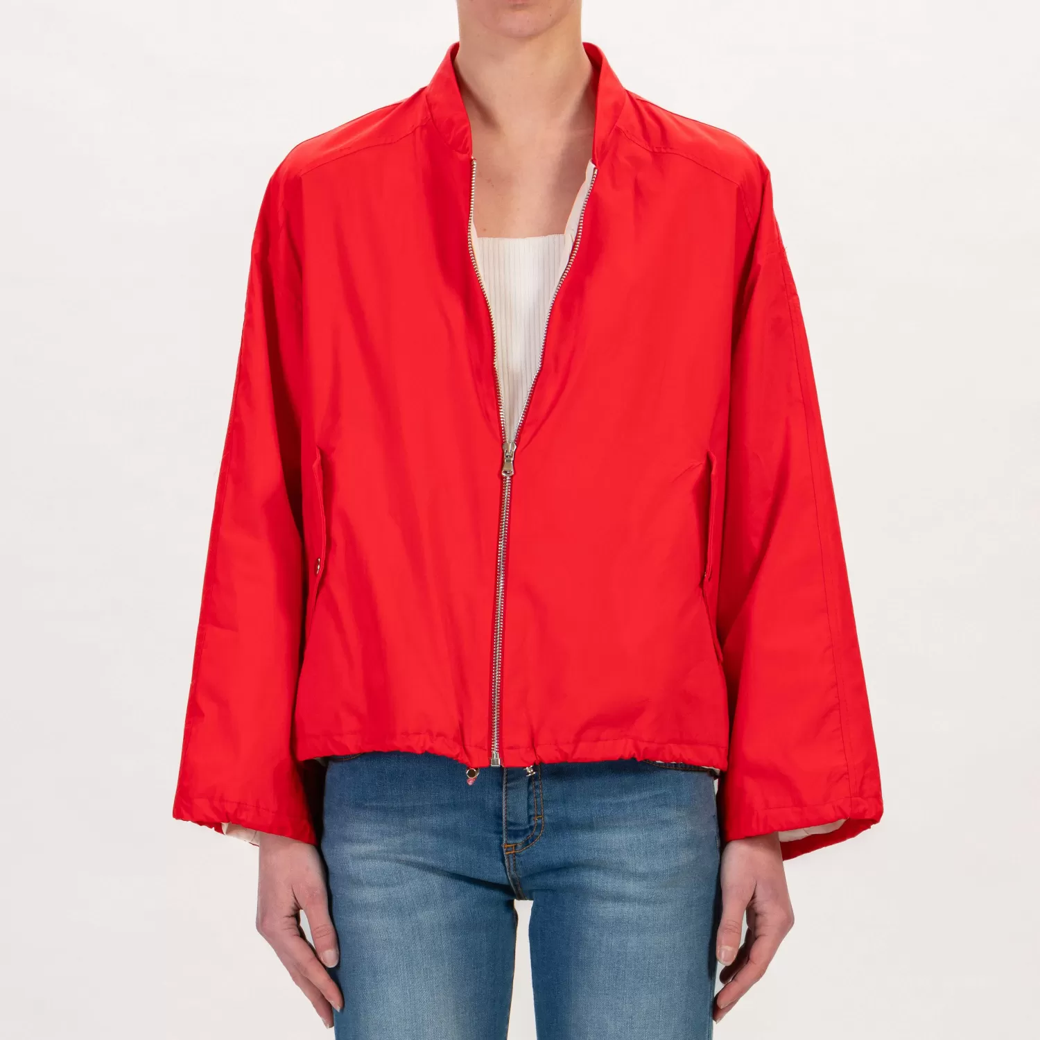 Outlet White Mood Tensione In-Bomber In Cotone - Lacca