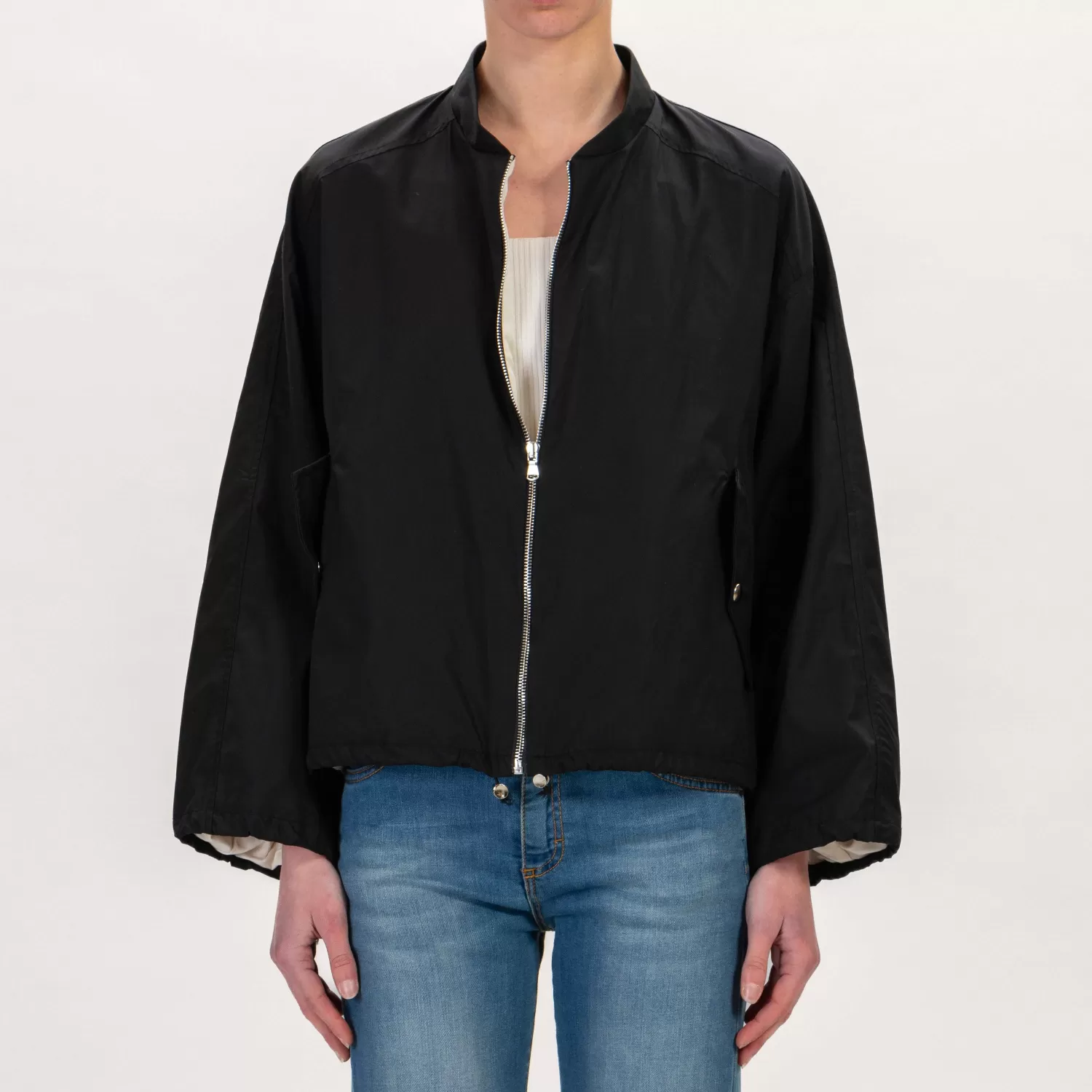 Cheap White Mood Tensione In-Bomber In Cotone - Nero