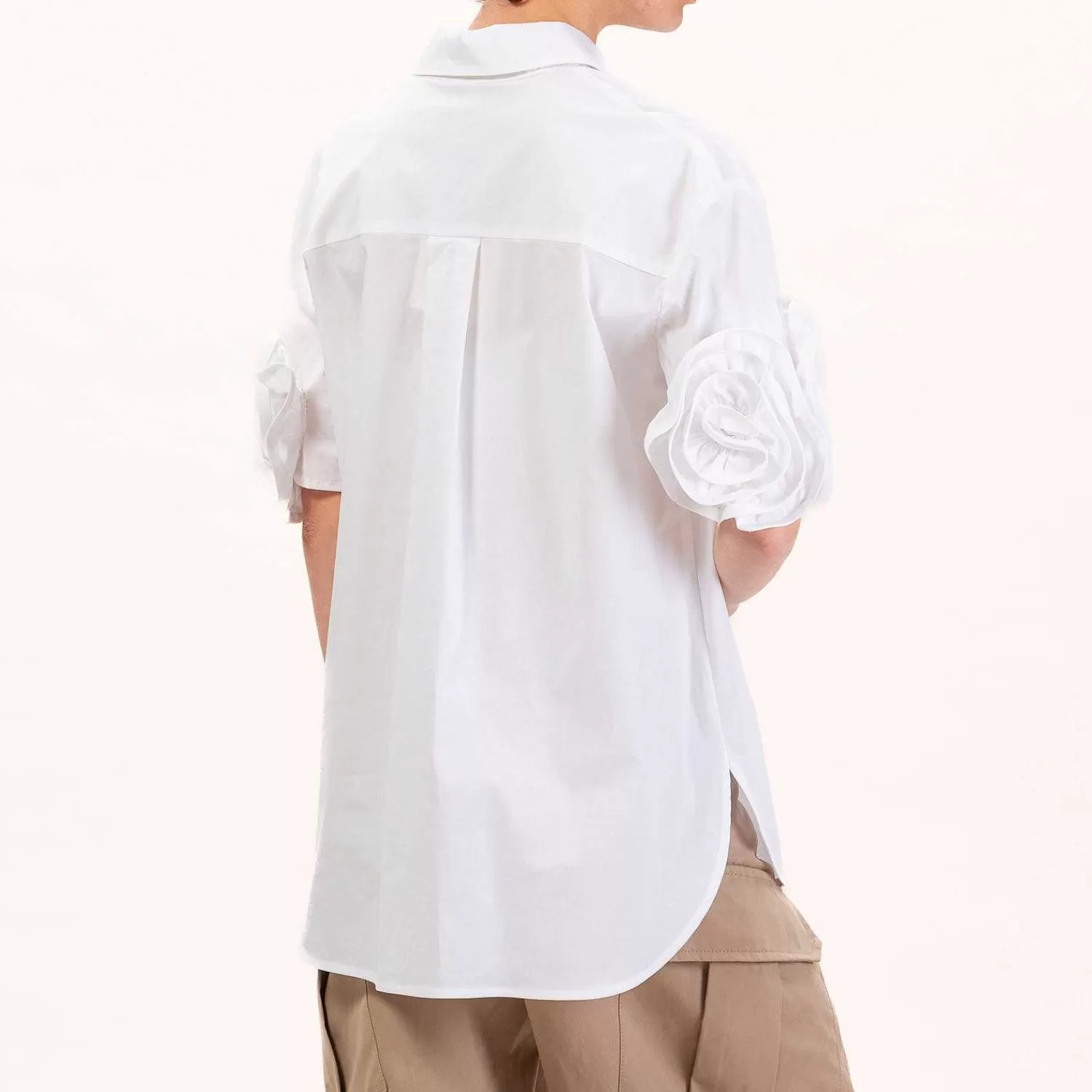 Online White Mood Tensione In-Camicia Manica Gala - Bianco