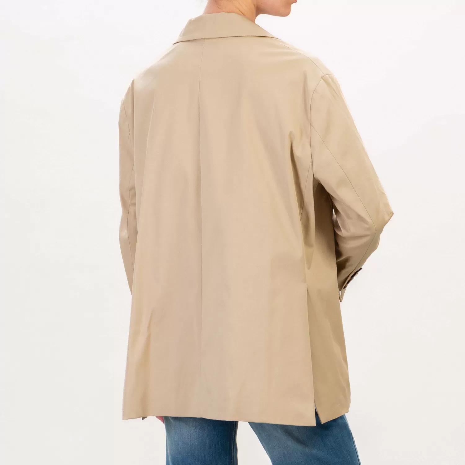 Store White Mood Tensione In-Giacca Oversize In Cotone - Sabbia