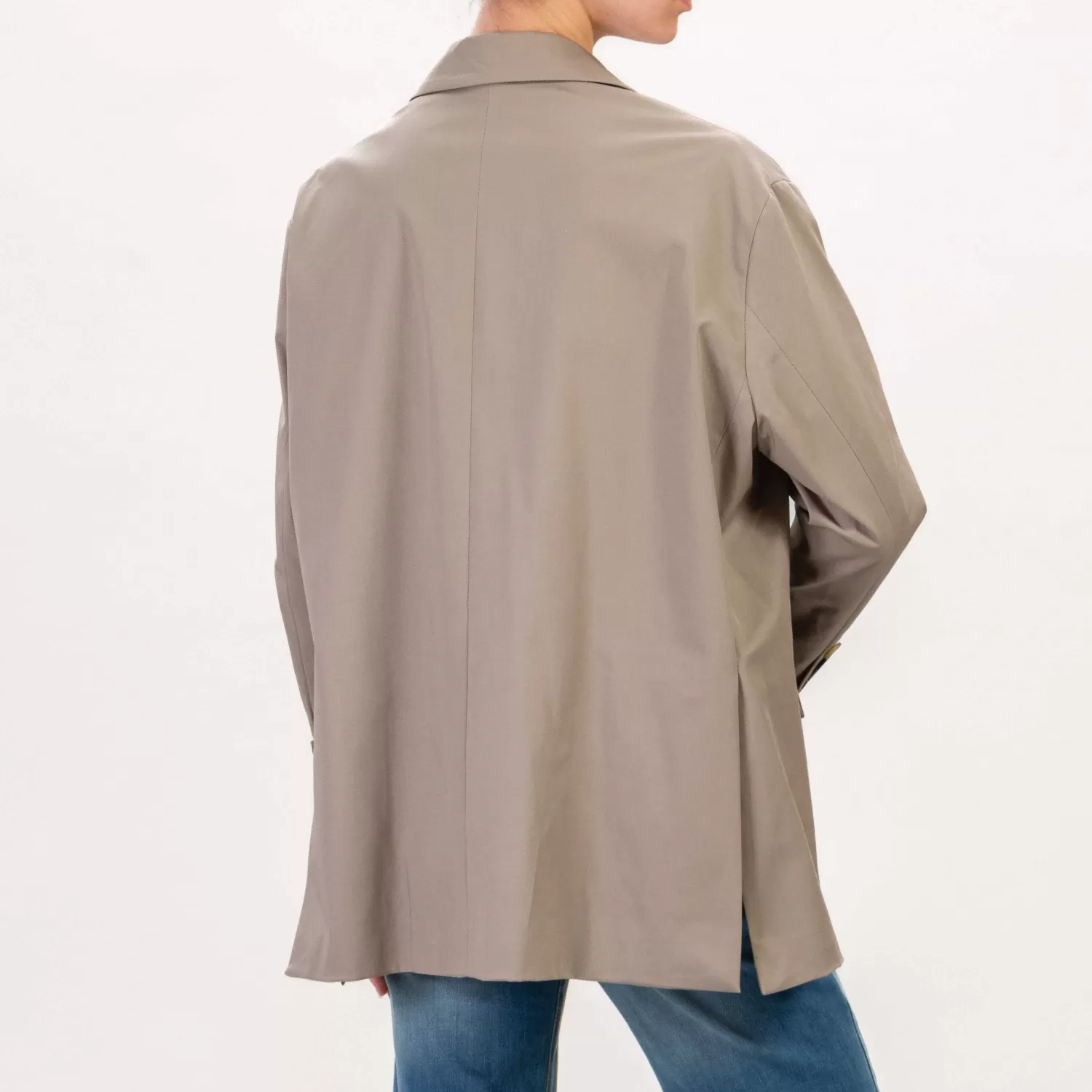 Cheap White Mood Tensione In-Giacca Oversize In Cotone - Taupe