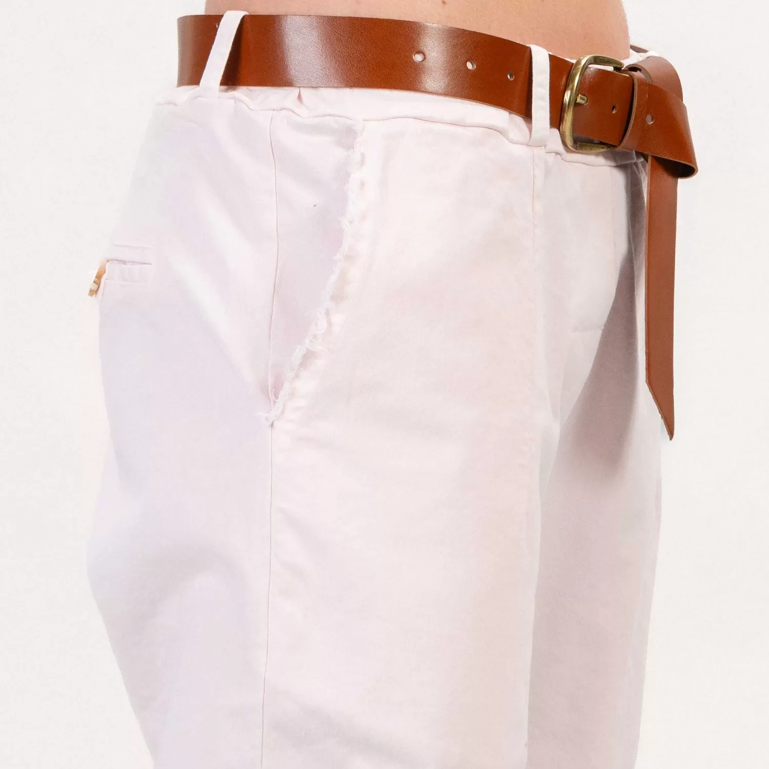 Best White Mood Tensione In-Pantalone Baggy Tasche Sfrangiata - Rosa