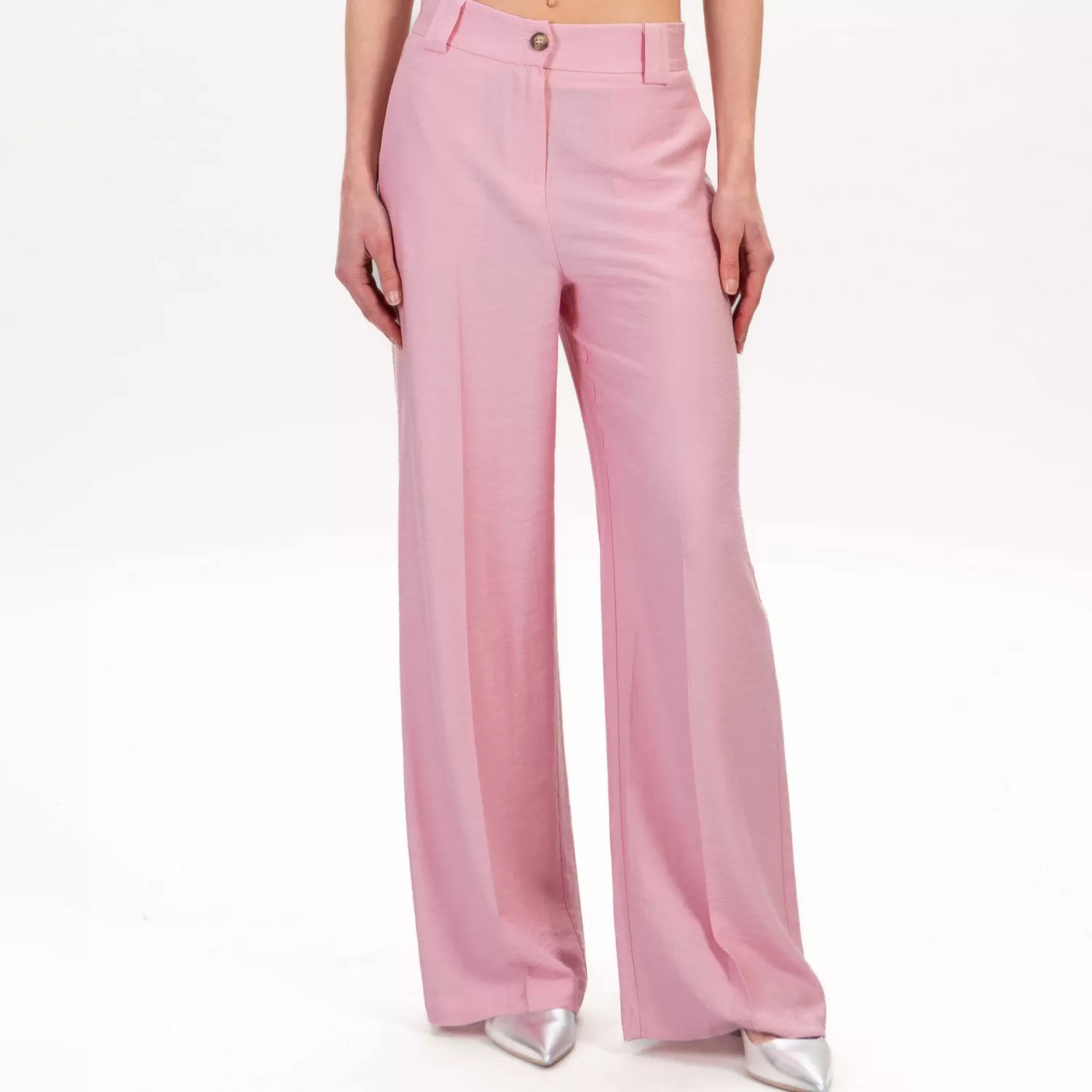 New White Mood Tensione In-Pantalone Elastico Dietro - Rosa