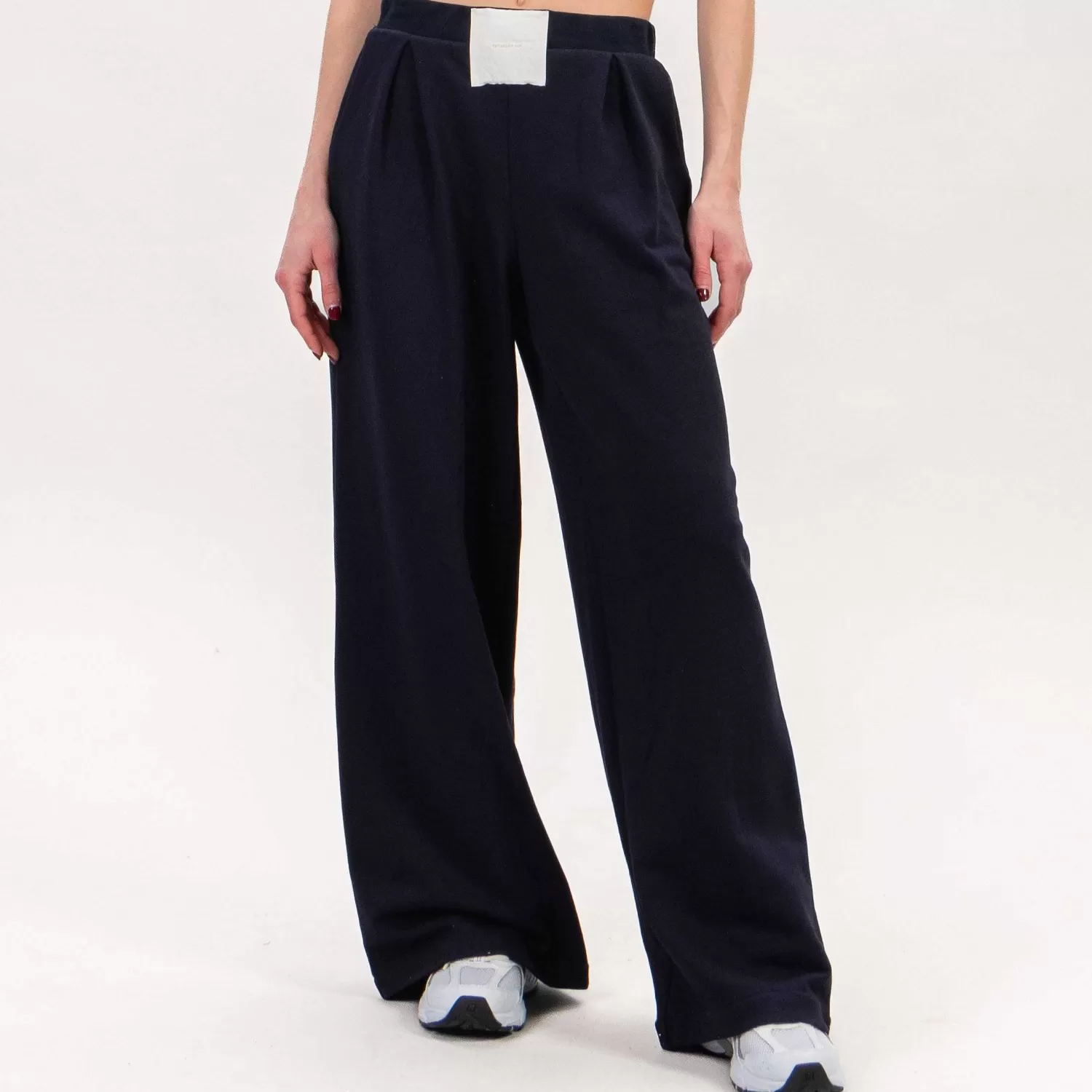 Best Sale White Mood Tensione In-Pantalone Felpa Con Pinces - Blu