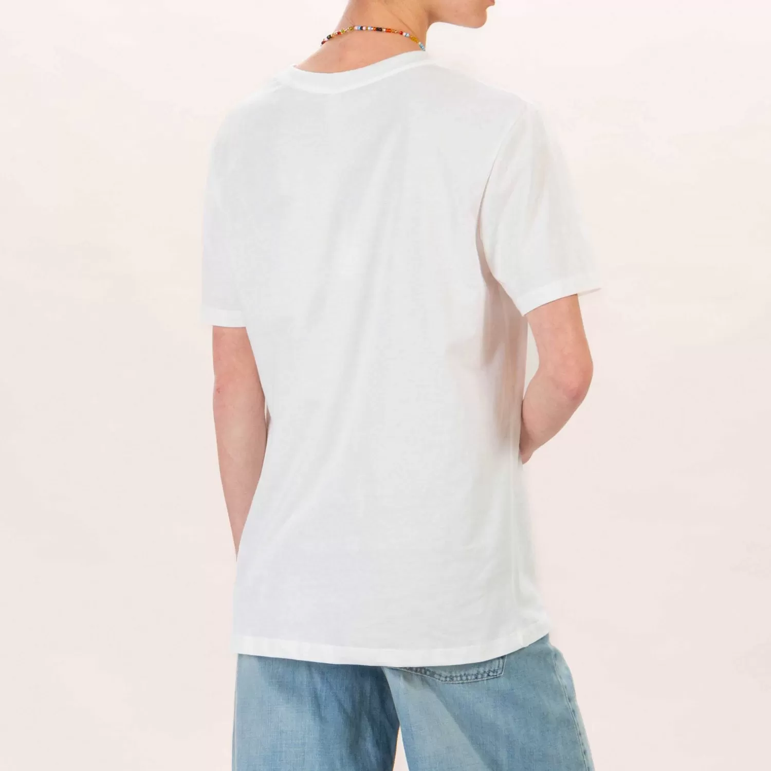 Discount White Mood Tensione In-T-Shirt Collana Perline - Latte