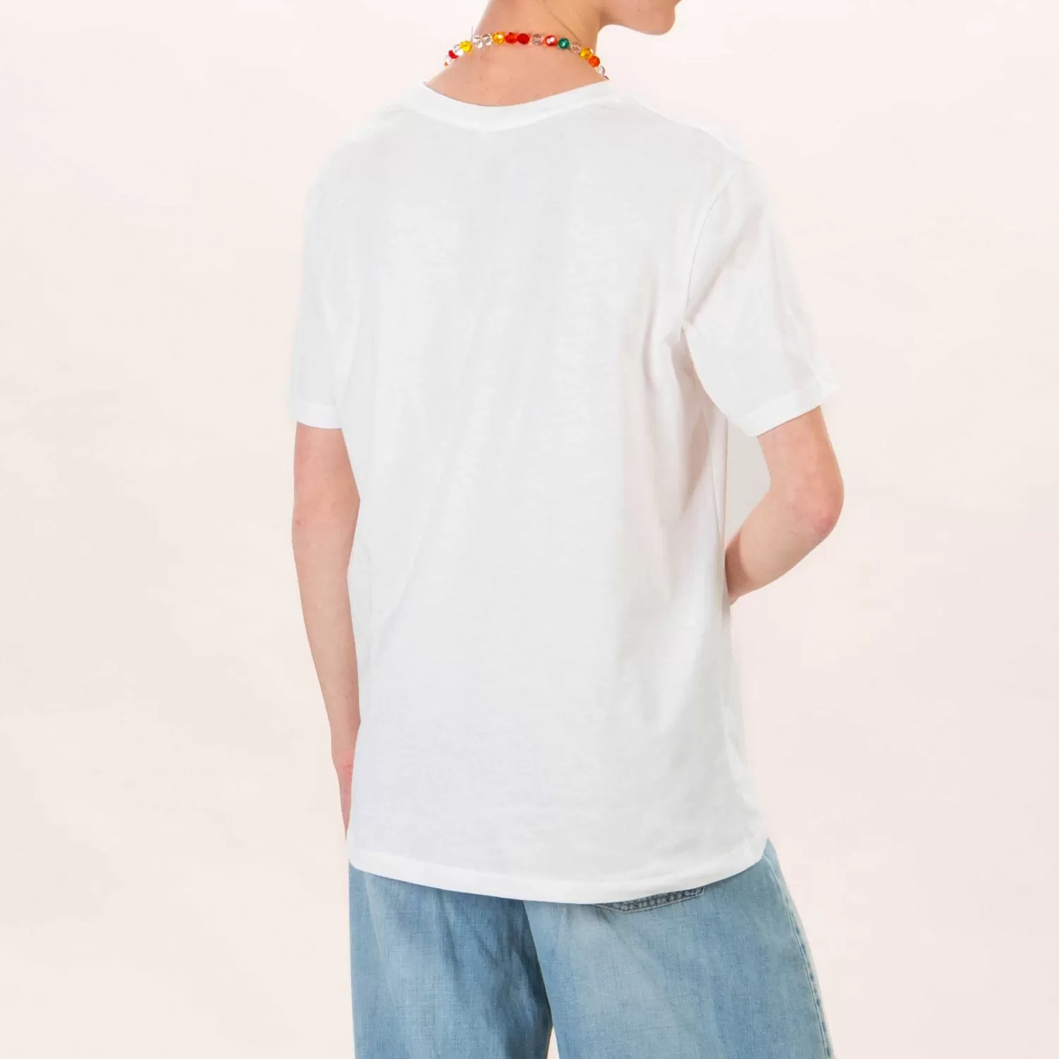 Best Sale White Mood Tensione In-T-Shirt Con Collana - Latte