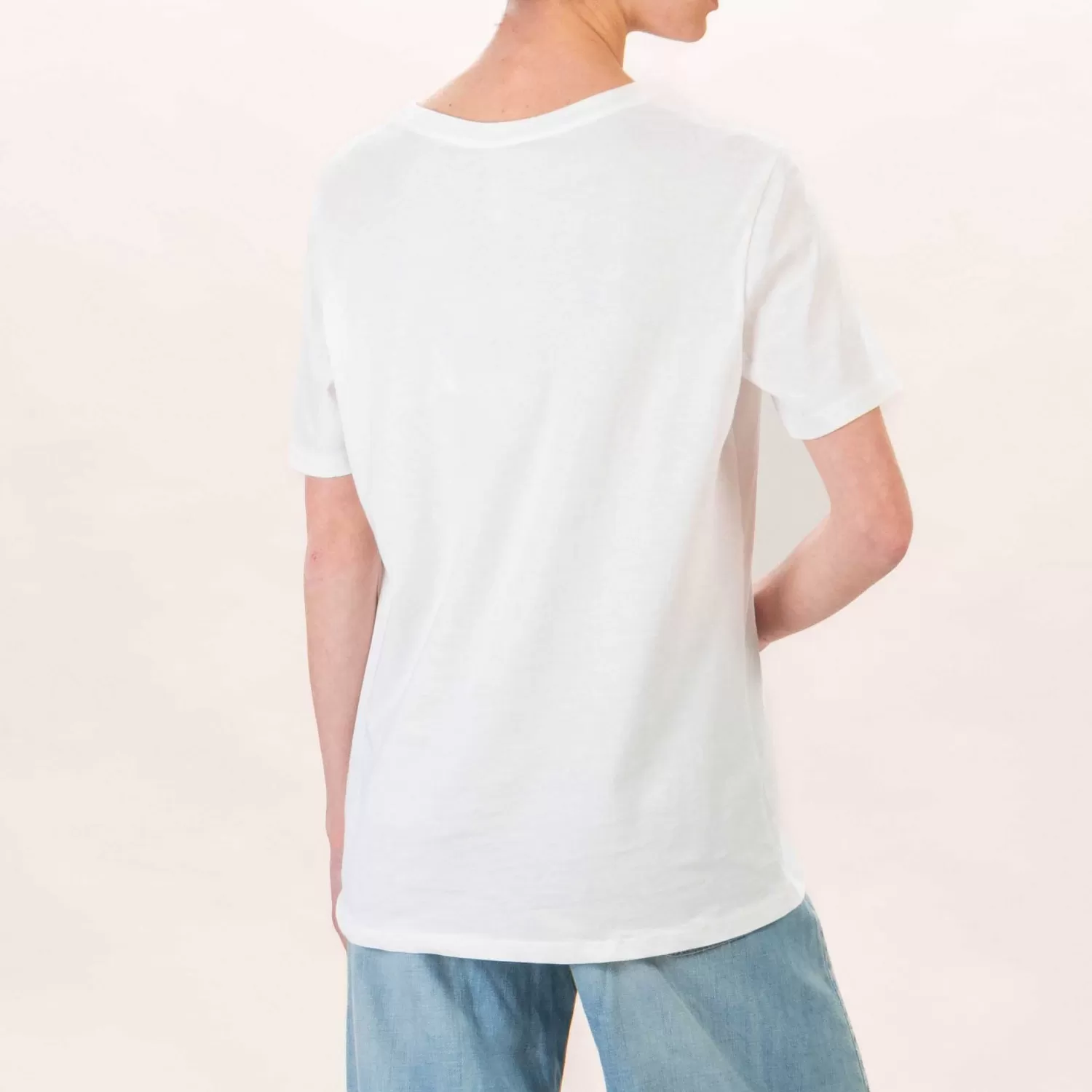 Shop White Mood Tensione In-T-Shirt Hello Spank Dipinta A Mano - Latte