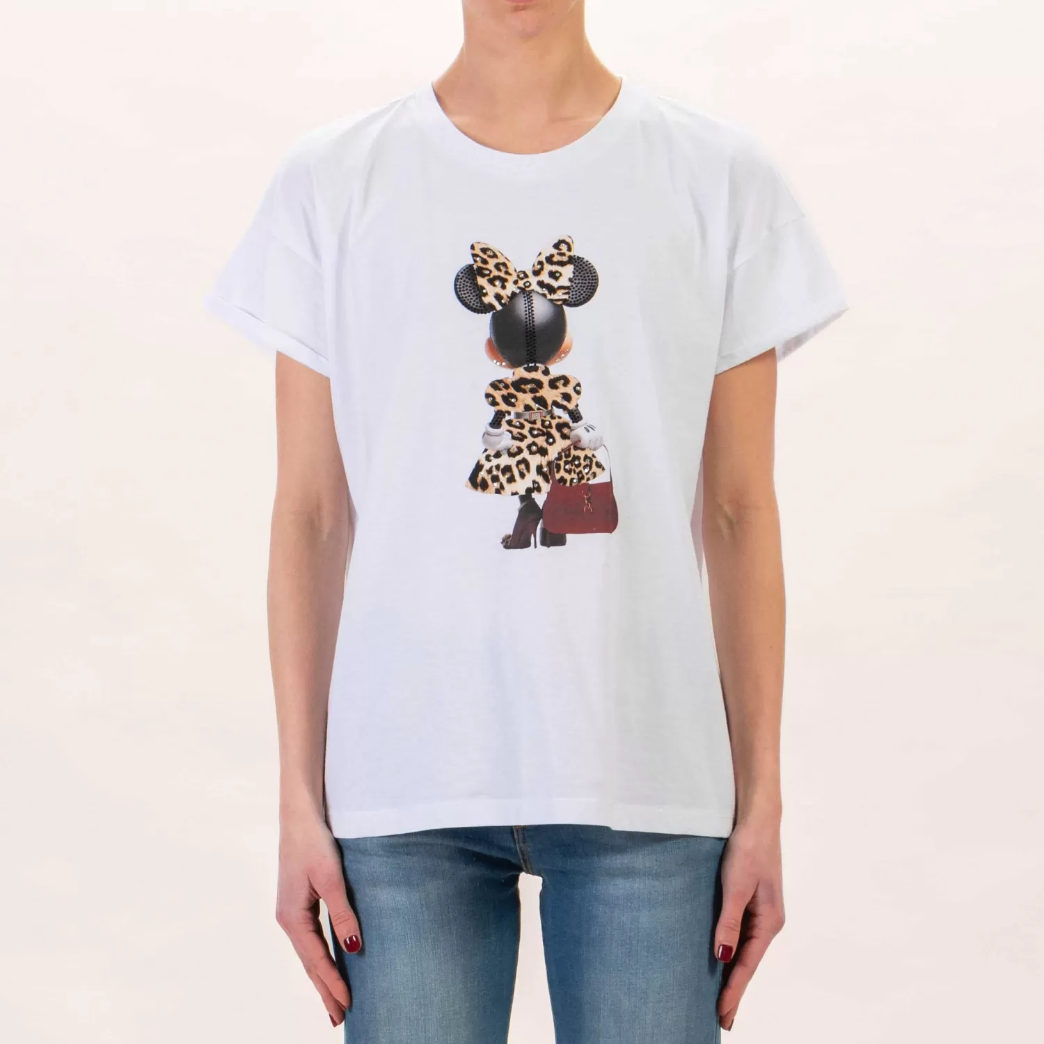 Sale White Mood Tensione In-T-Shirt Minnie Maculata - Bianco