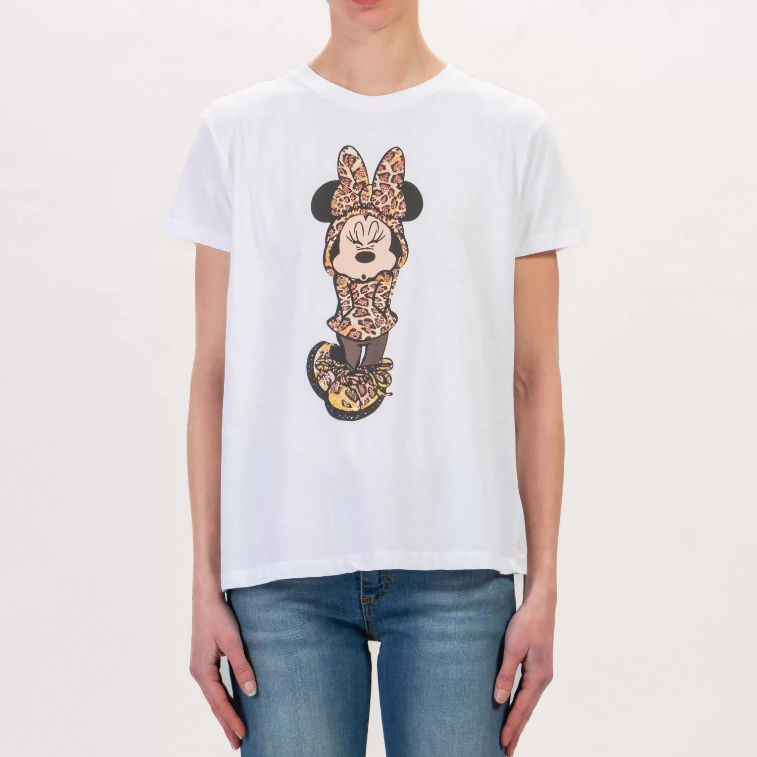 Online White Mood Tensione In-T-Shirt Minnie Maculata - Bianco