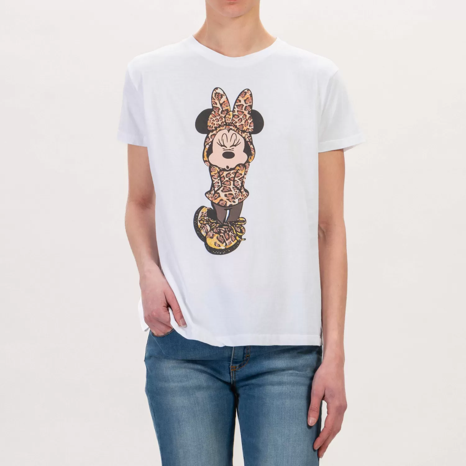 Online White Mood Tensione In-T-Shirt Minnie Maculata - Bianco