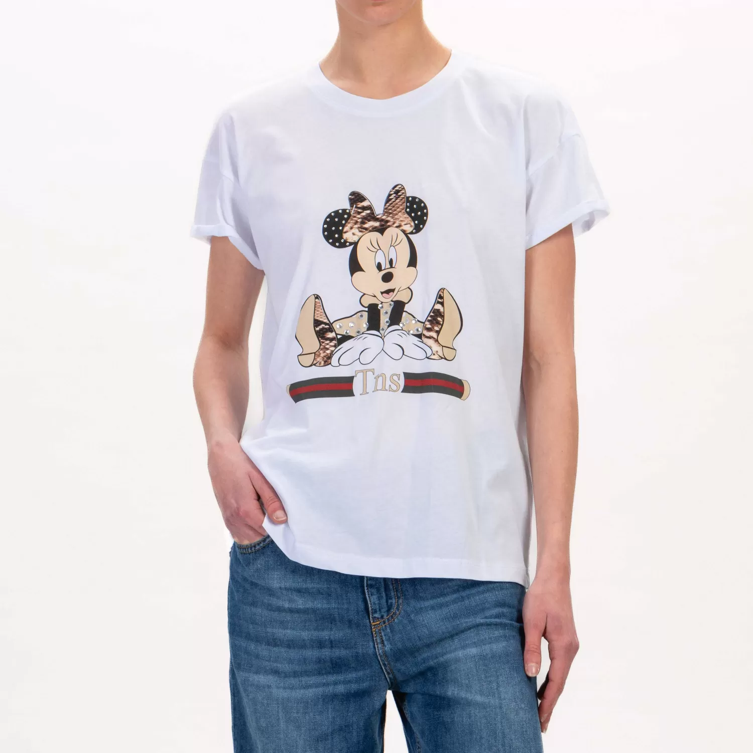 Hot White Mood Tensione In-T-Shirt Minnie Tns - Bianco