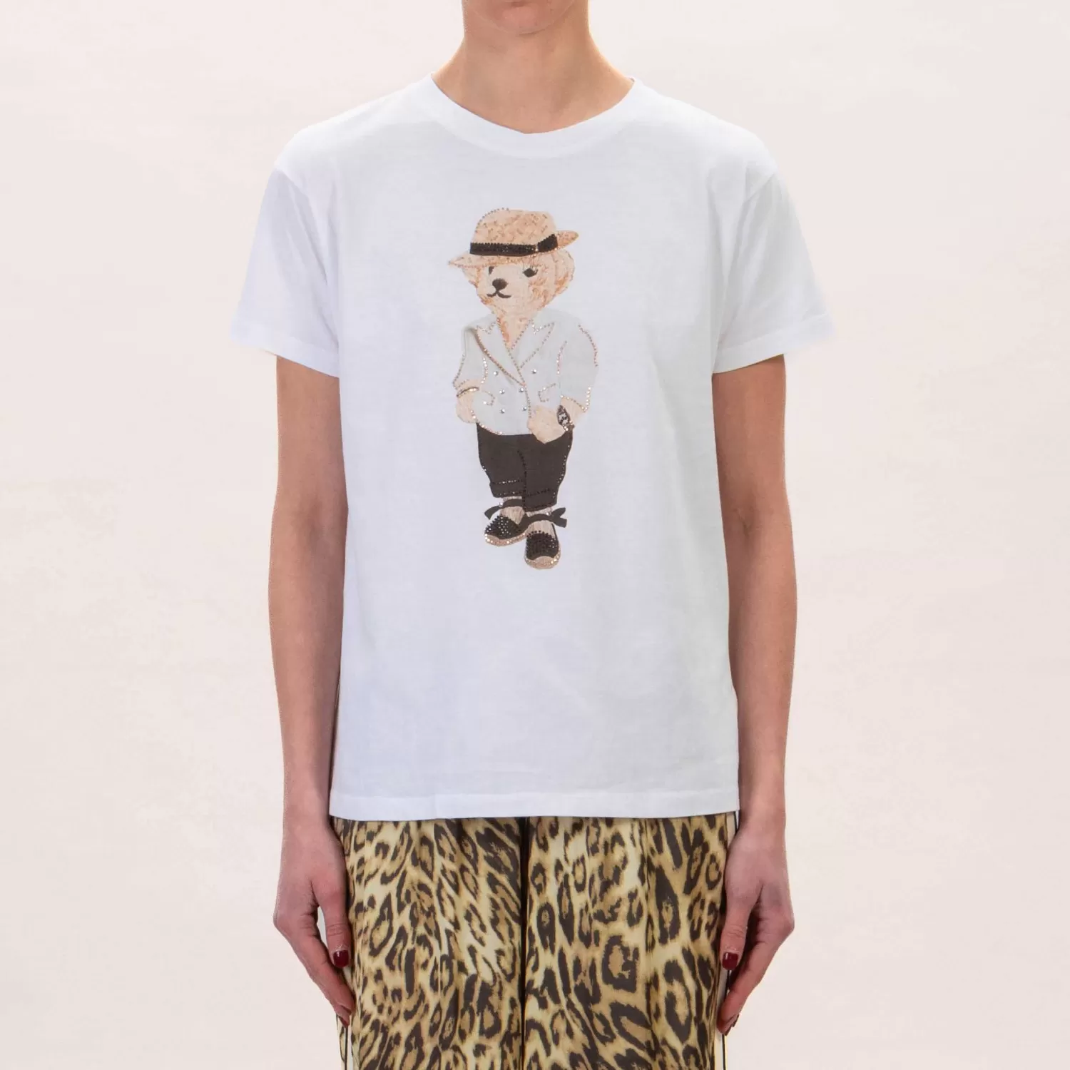 Hot White Mood Tensione In-T-Shirt Orsetto - Latte/Nero/Beige