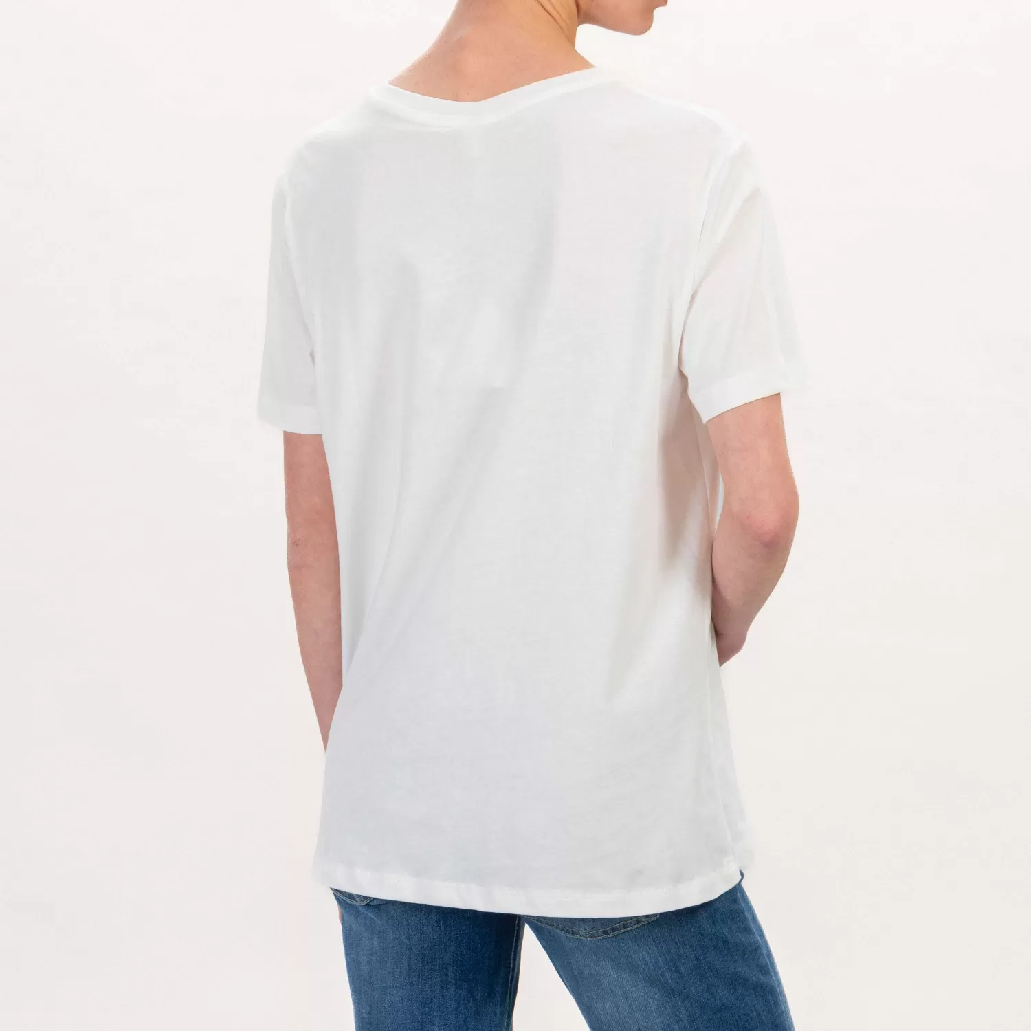 Online White Mood Tensione In-T-Shirt Patch Topolino Con Perle - Burro