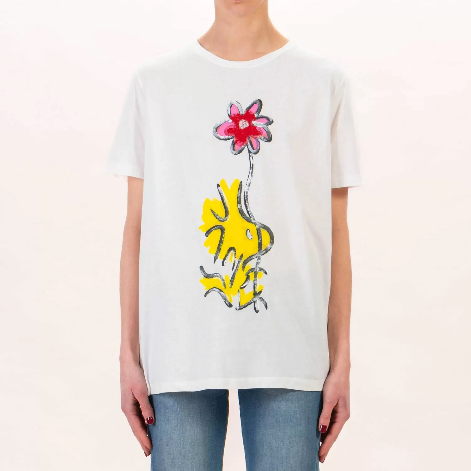 Fashion White Mood Tensione In-T-Shirt Woodstock - Latte