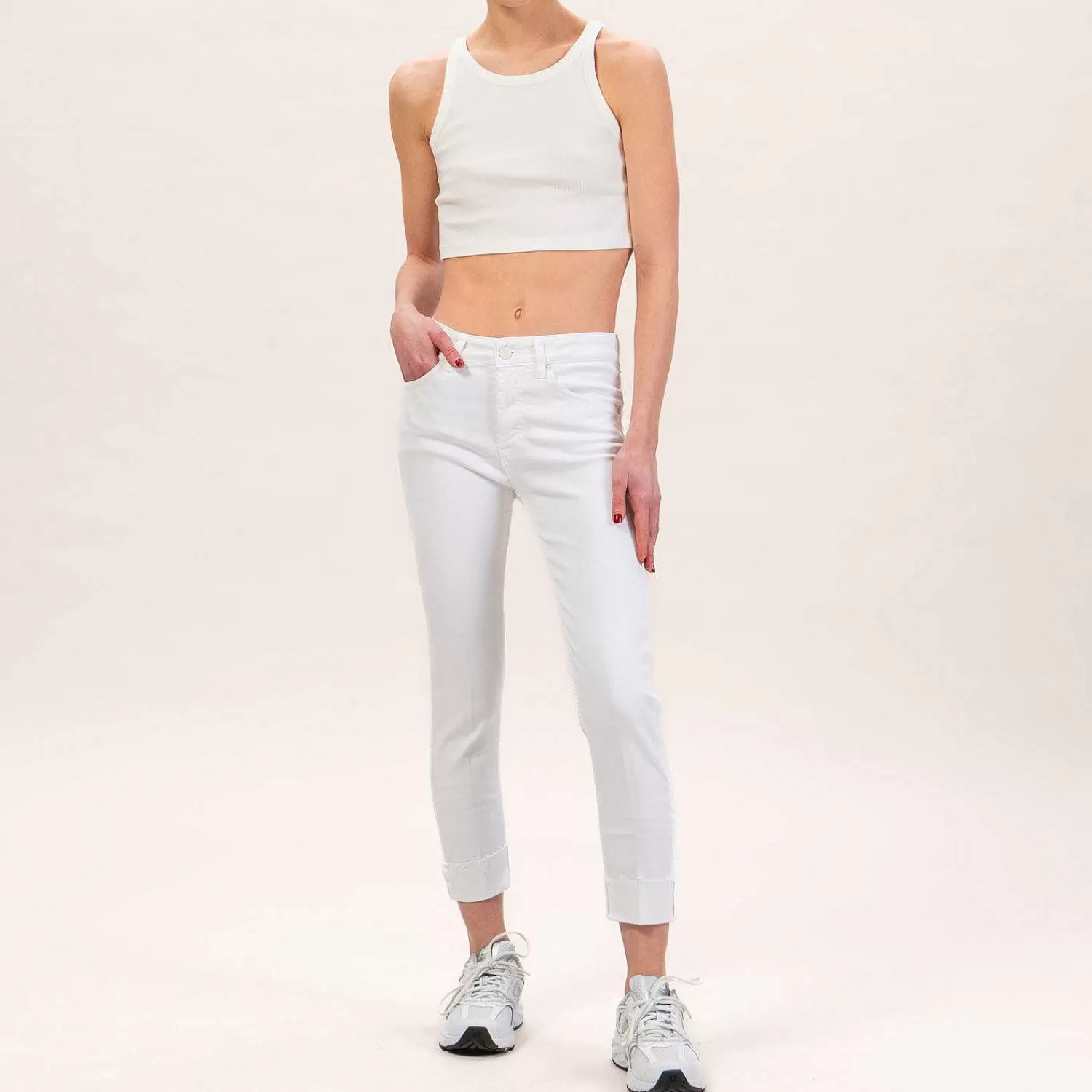 Store White Mood Vicolo-Jeans Daisy Slim Fit - Bianco