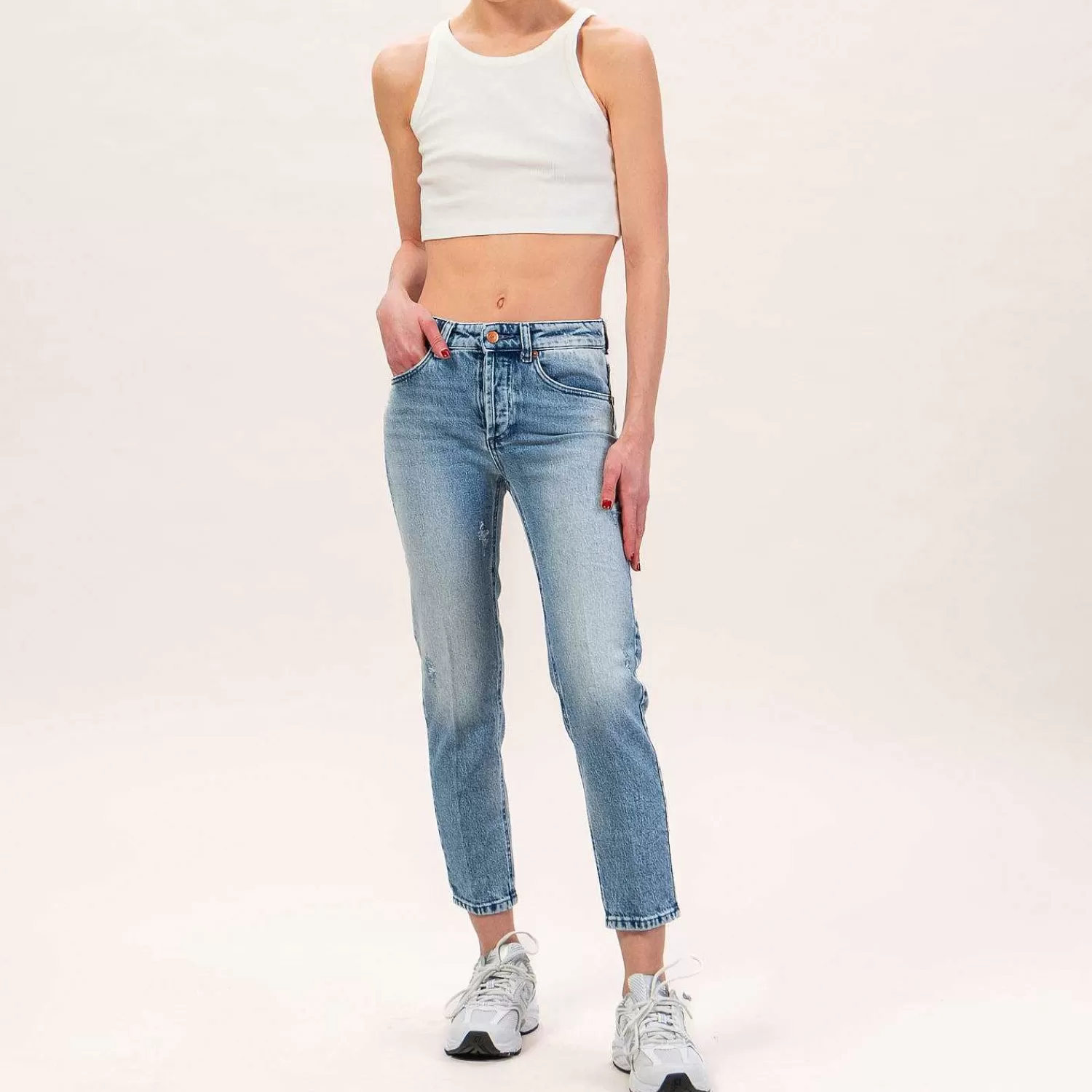 Cheap White Mood Vicolo-Jeans Daisy Slim Fit - Denim